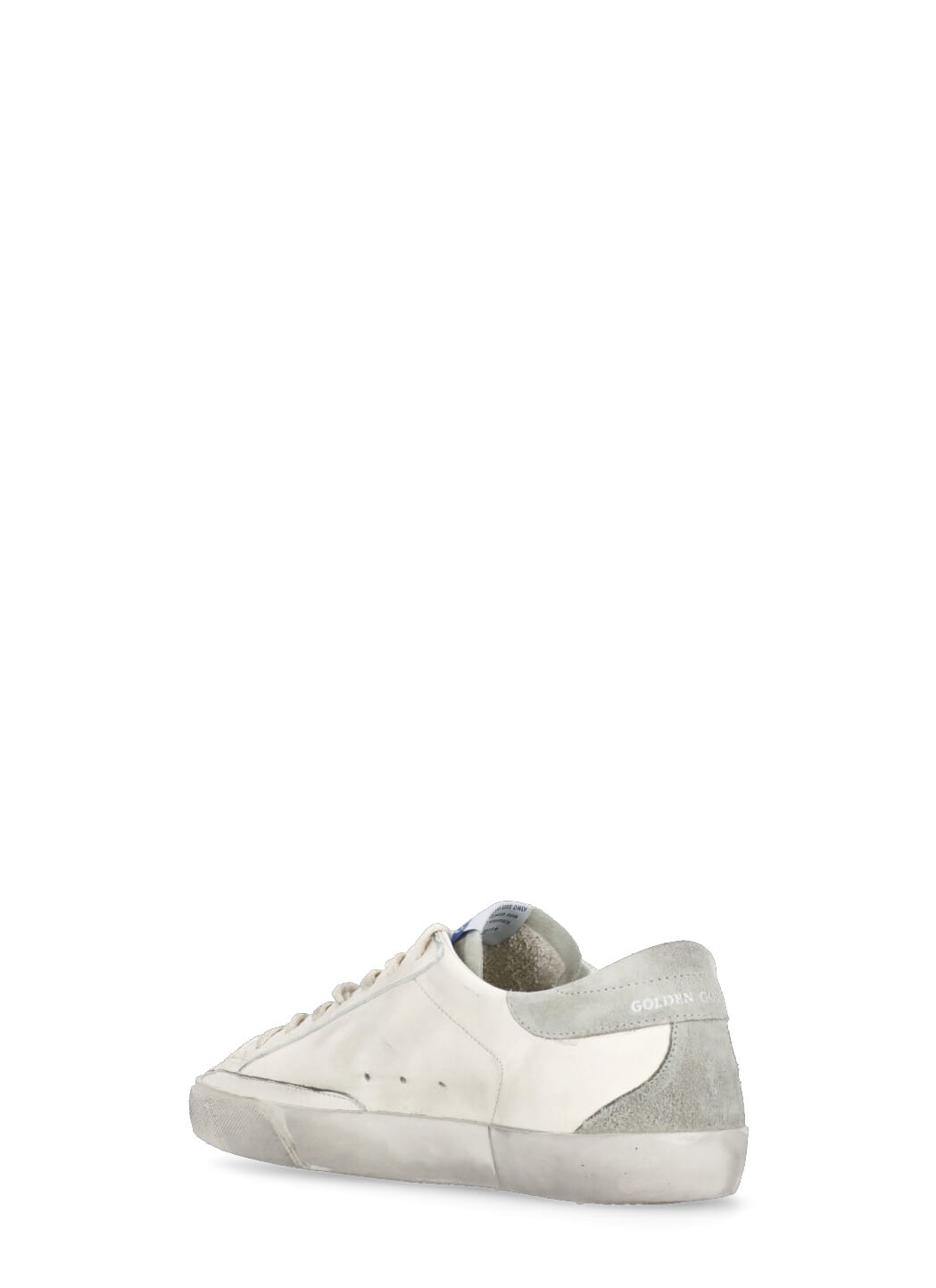 Golden Goose Super-star Nappa Upper Nabuk Star Suede Tongue Heel And Spur In White