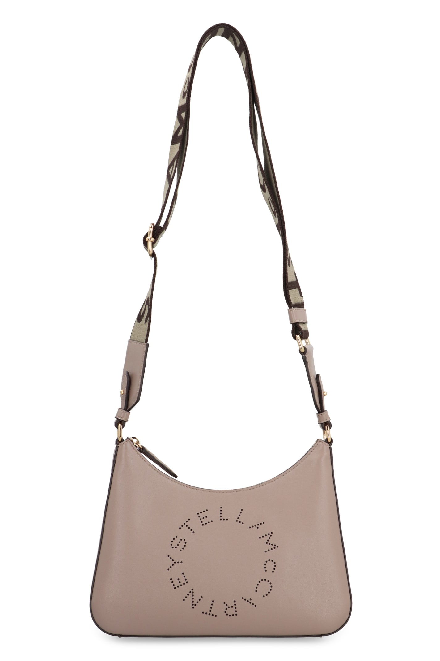 Shop Stella Mccartney Stella Logo Shoulder Bag In Moss