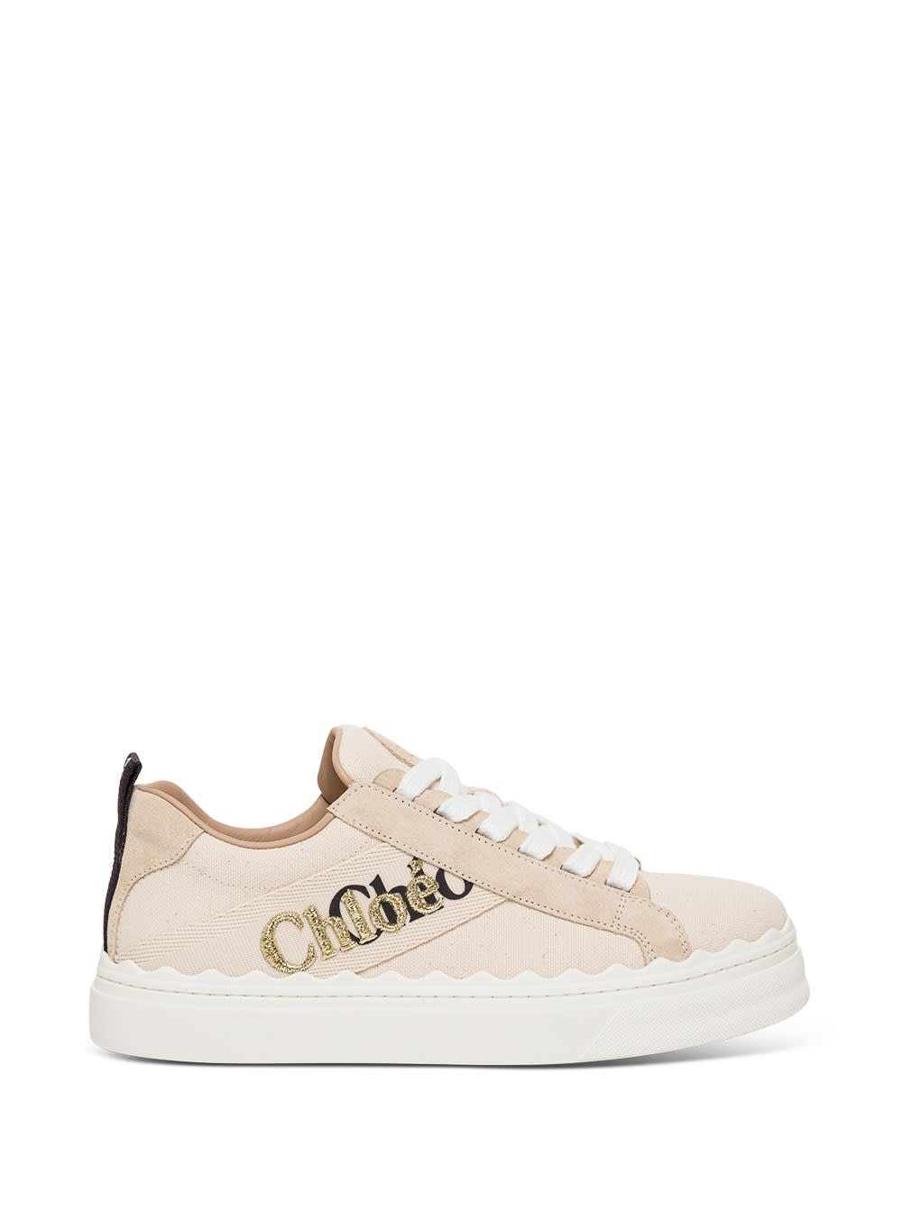 Chloé Embroidered Canvas Sneakers Laurent