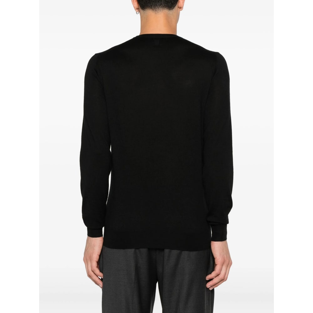 Fedeli Virgin-wool Sweater In Black