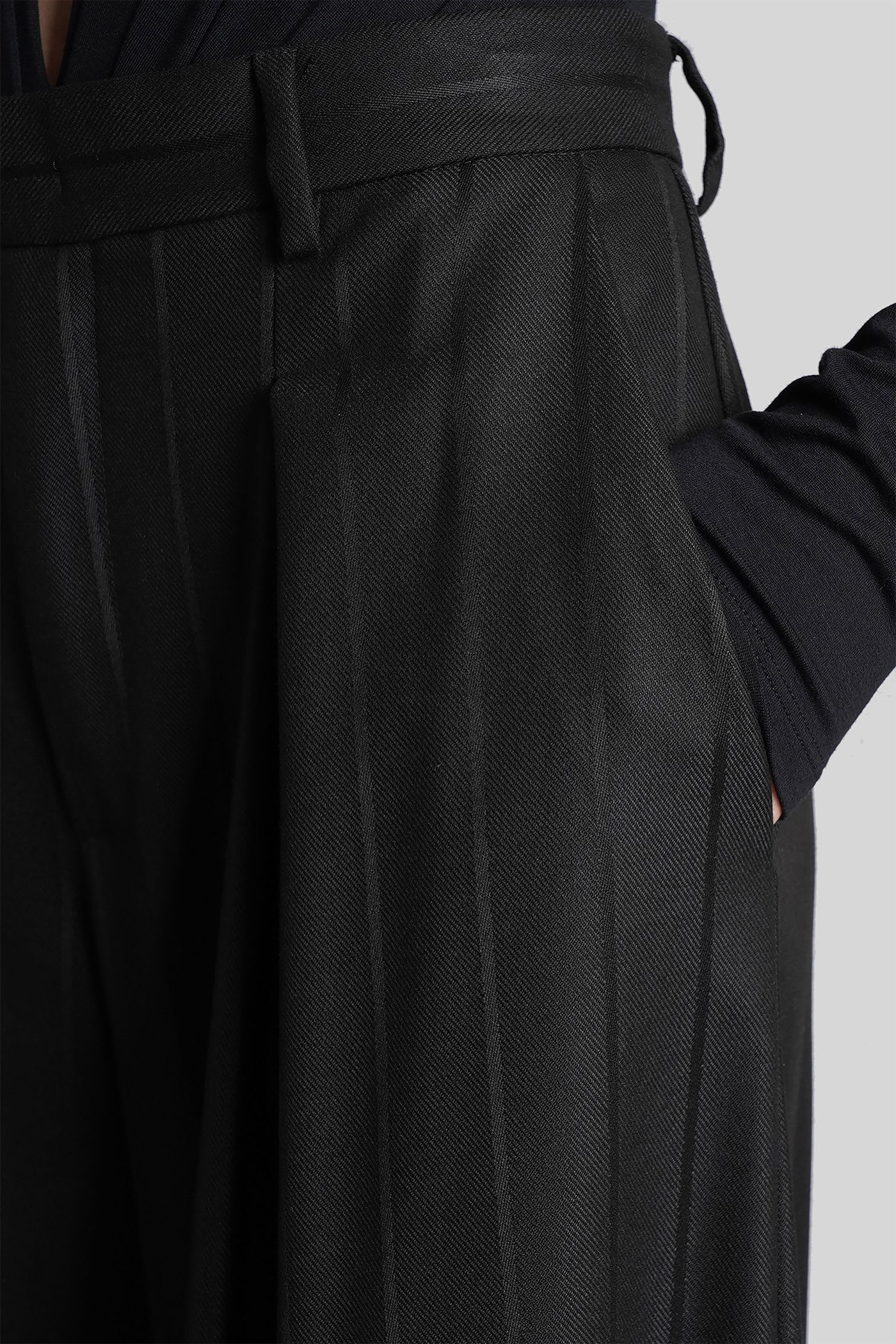 The Andamane Tara Pants In Black Polyester In Black