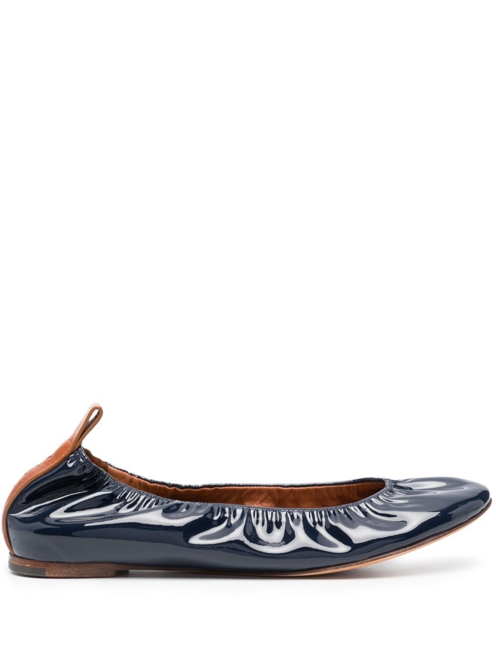 Shop Lanvin Ballerina In Navy Blue