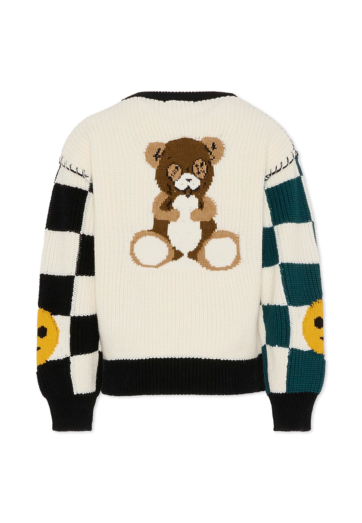 Barrow Green Sweater For Boy With Smiley In Multi