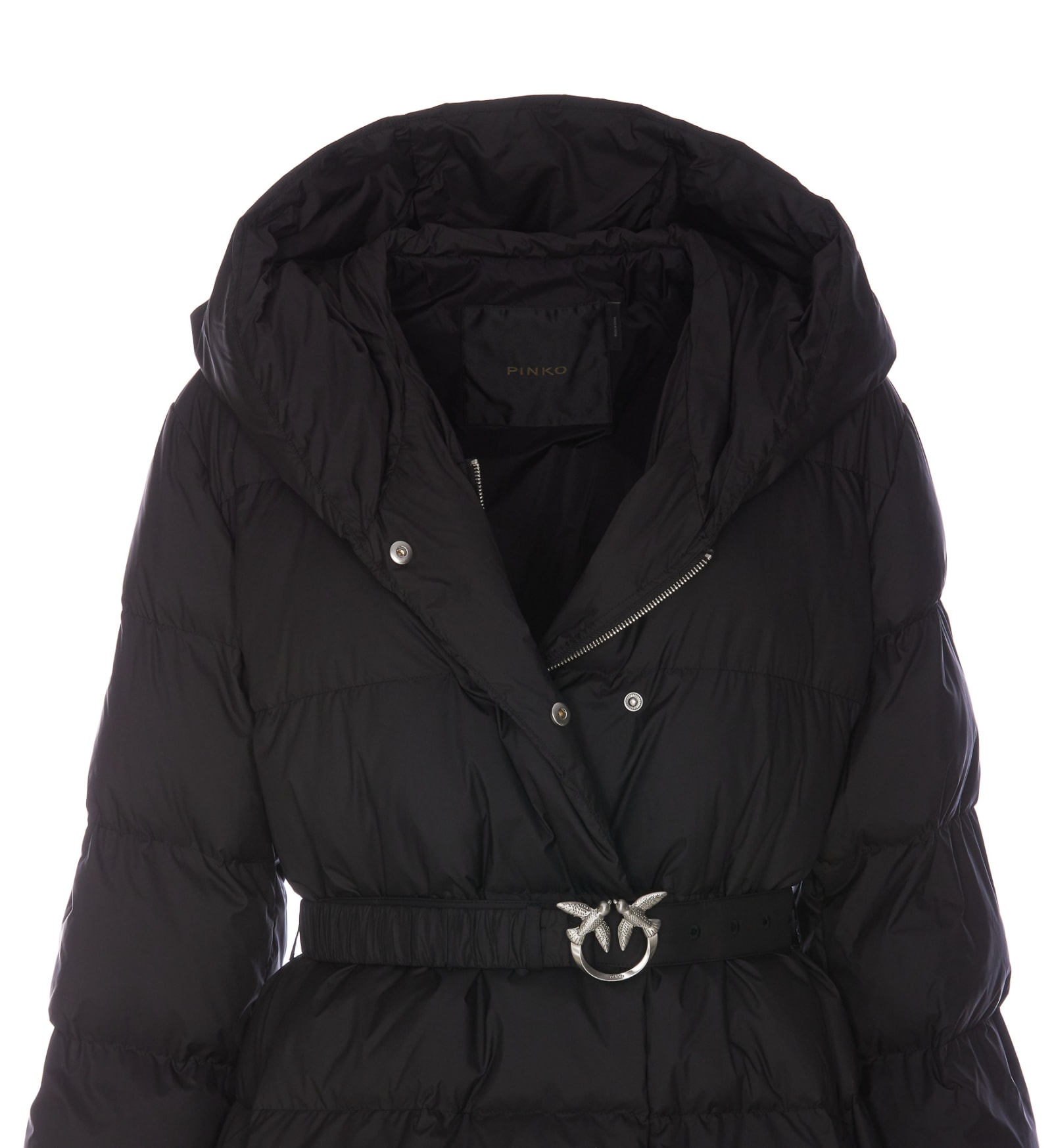 Shop Pinko Collirio Down Jacket In Nero Limousine