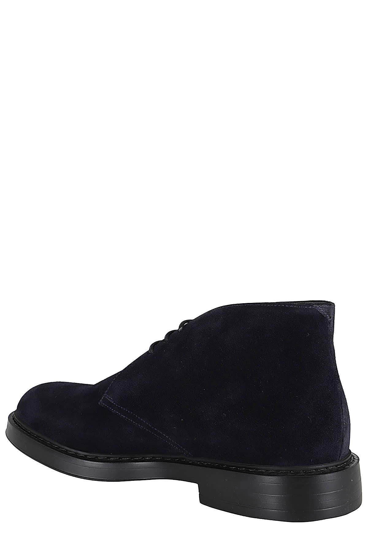 Shop Doucal's Chukka Visone In Blu Nero