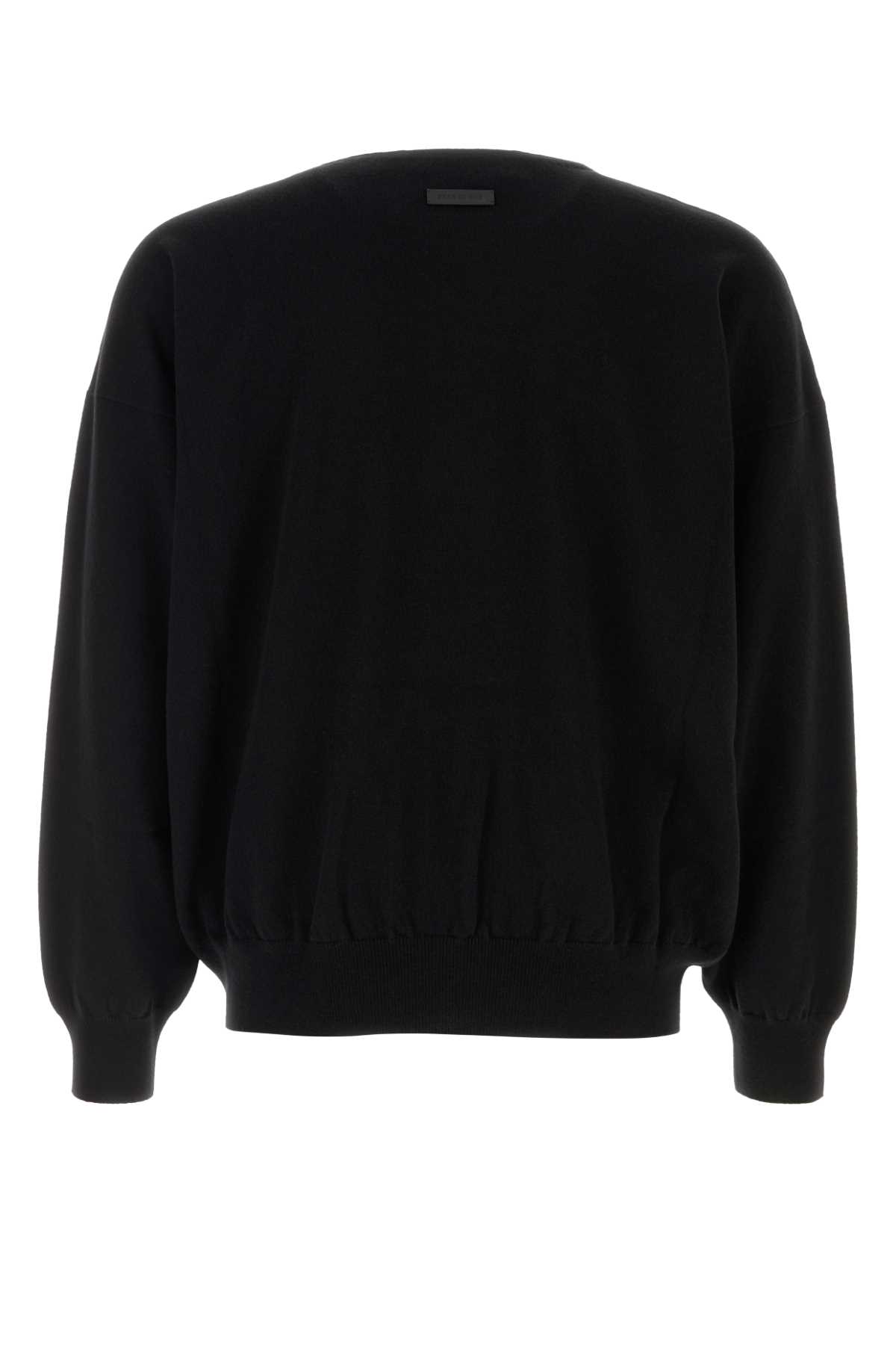 Fear Of God Merino Wool Crewneck Sweater In Black