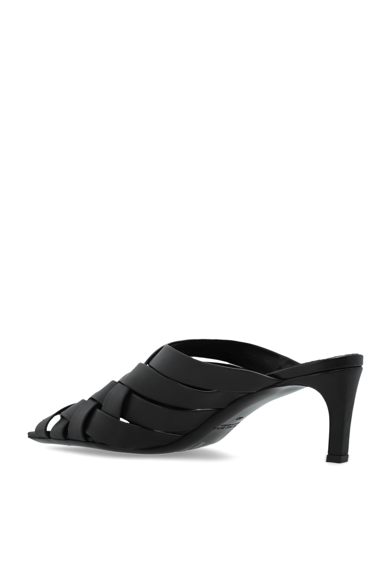 Anine Bing Heeled Mules Eve In Black