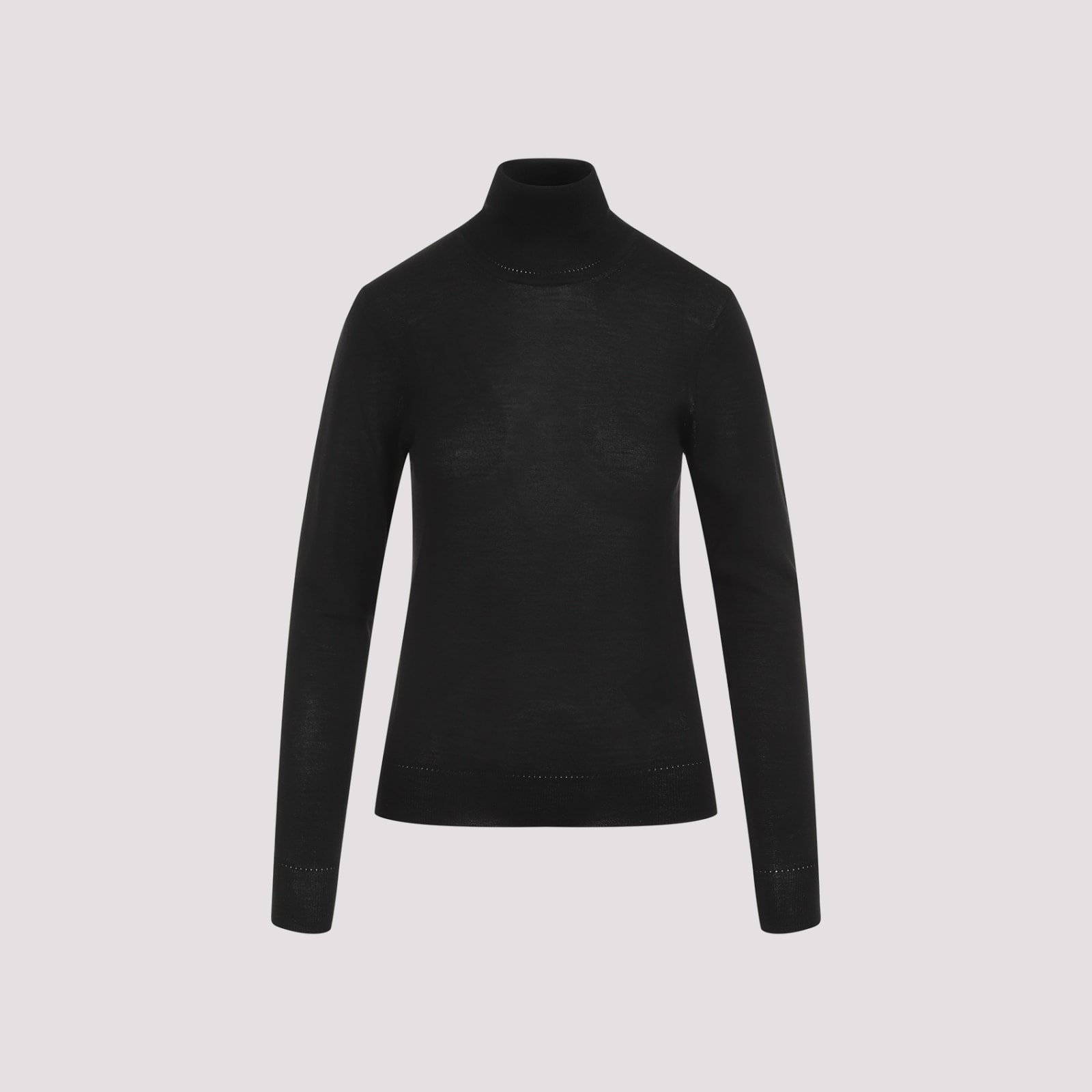 Shop Saint Laurent Turtleneck Pullover In Noir