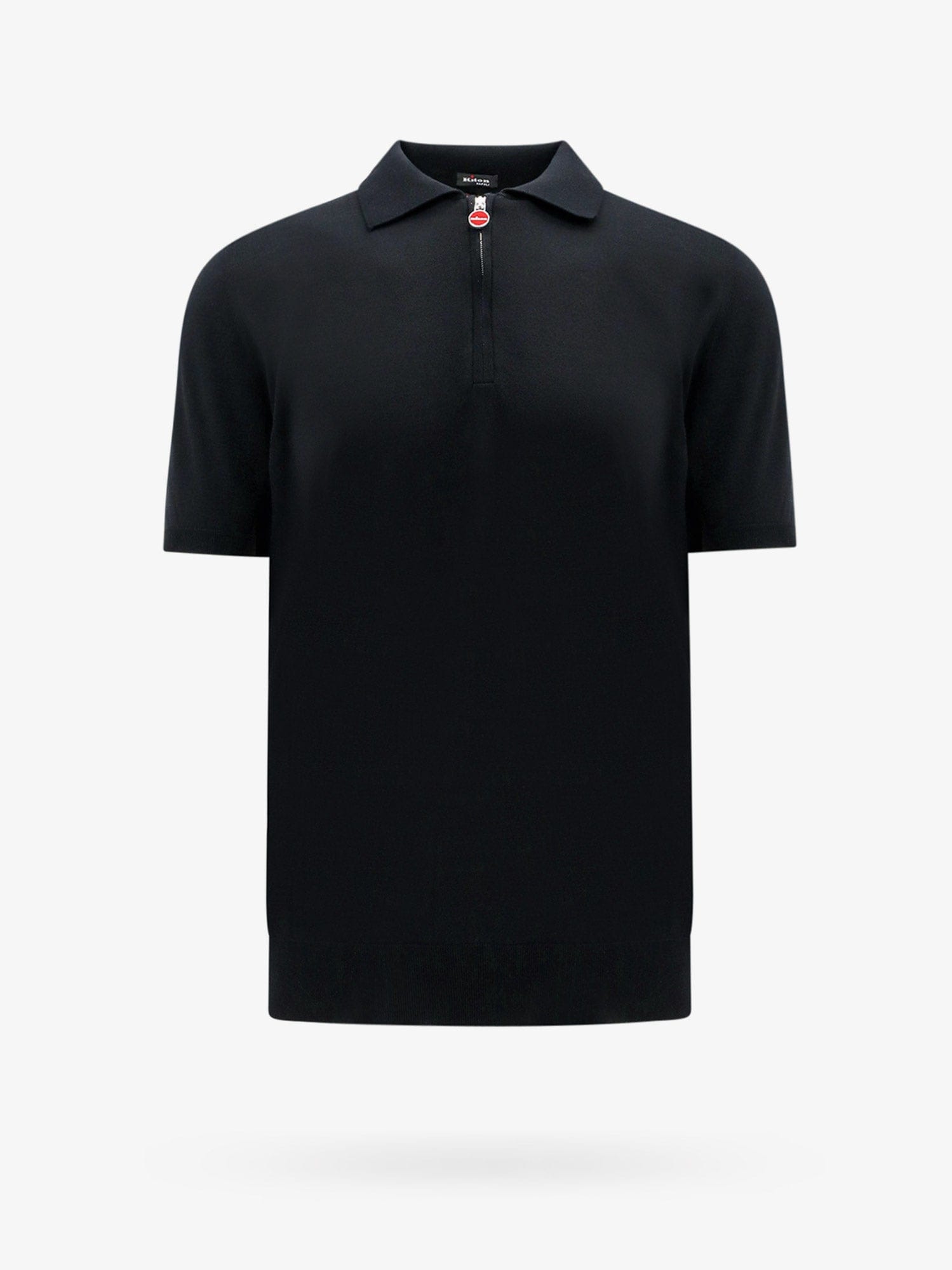 Shop Kiton Cotton Polo Shirt In Black