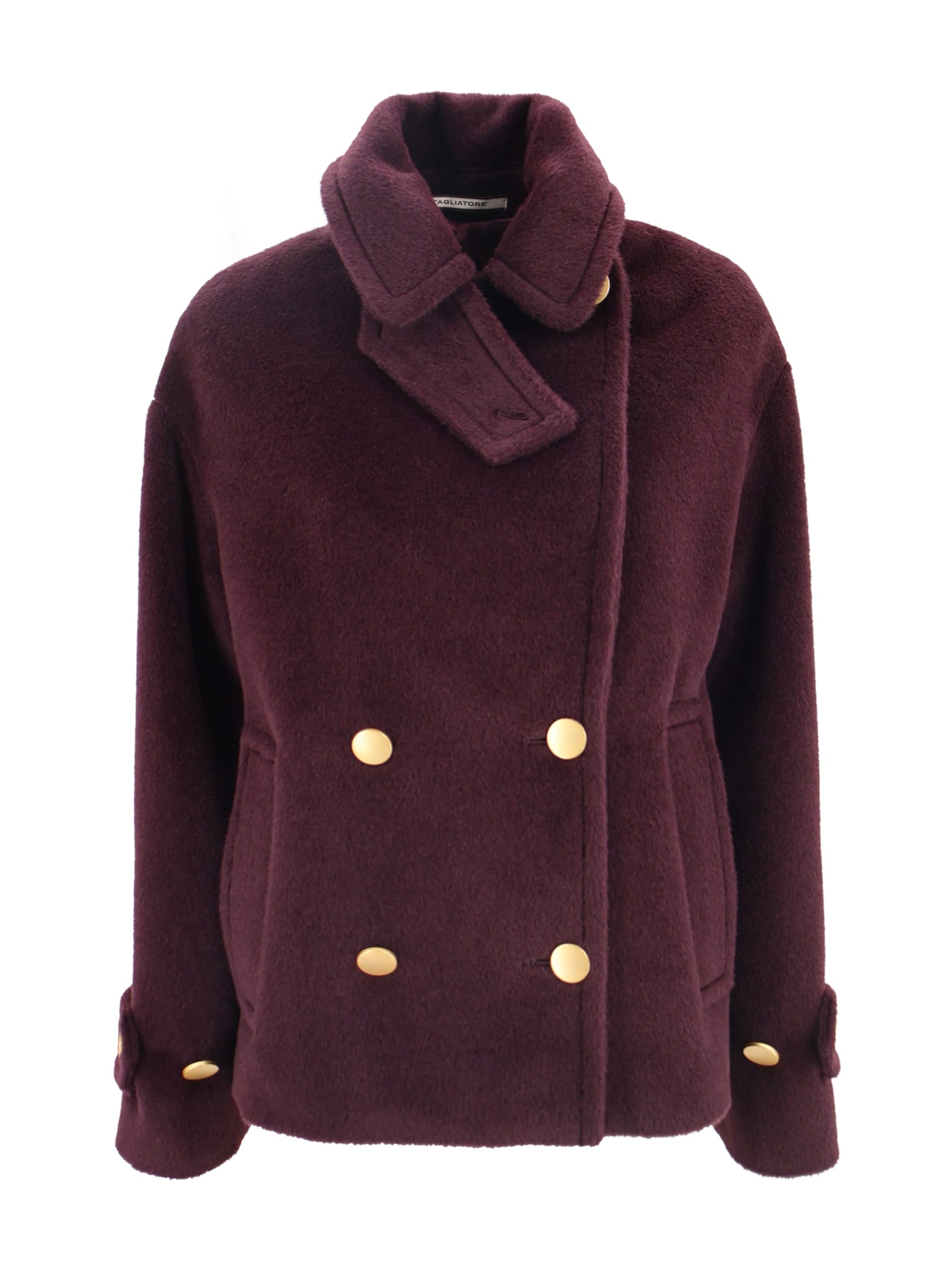 Tagliatore Double-breasted Jacket In Burgundy
