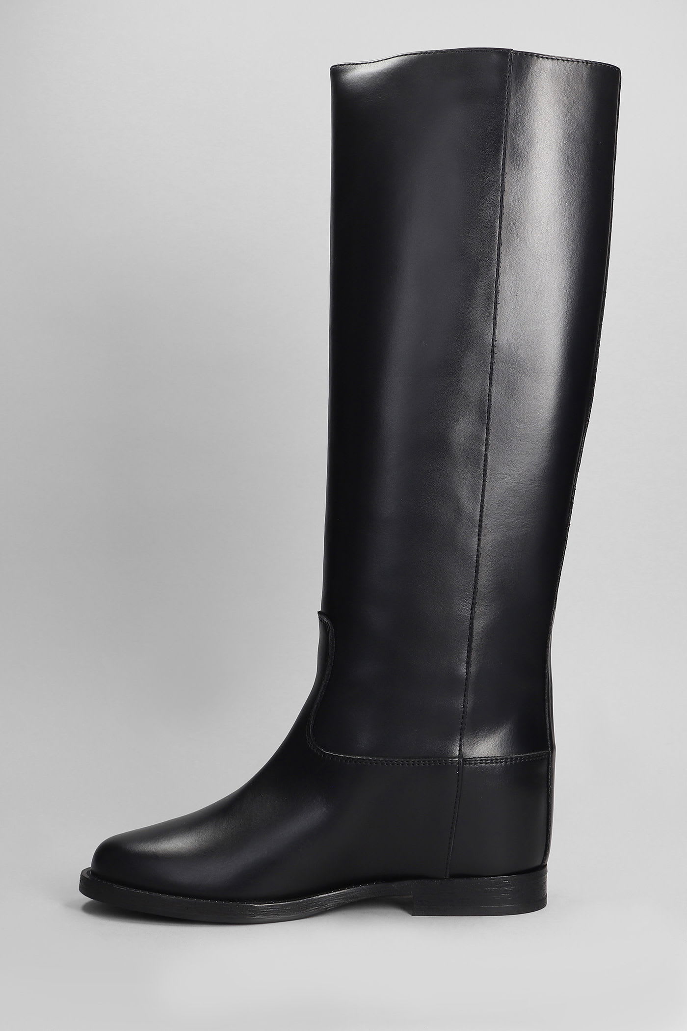 Via Roma 15 In Black Leather In Black