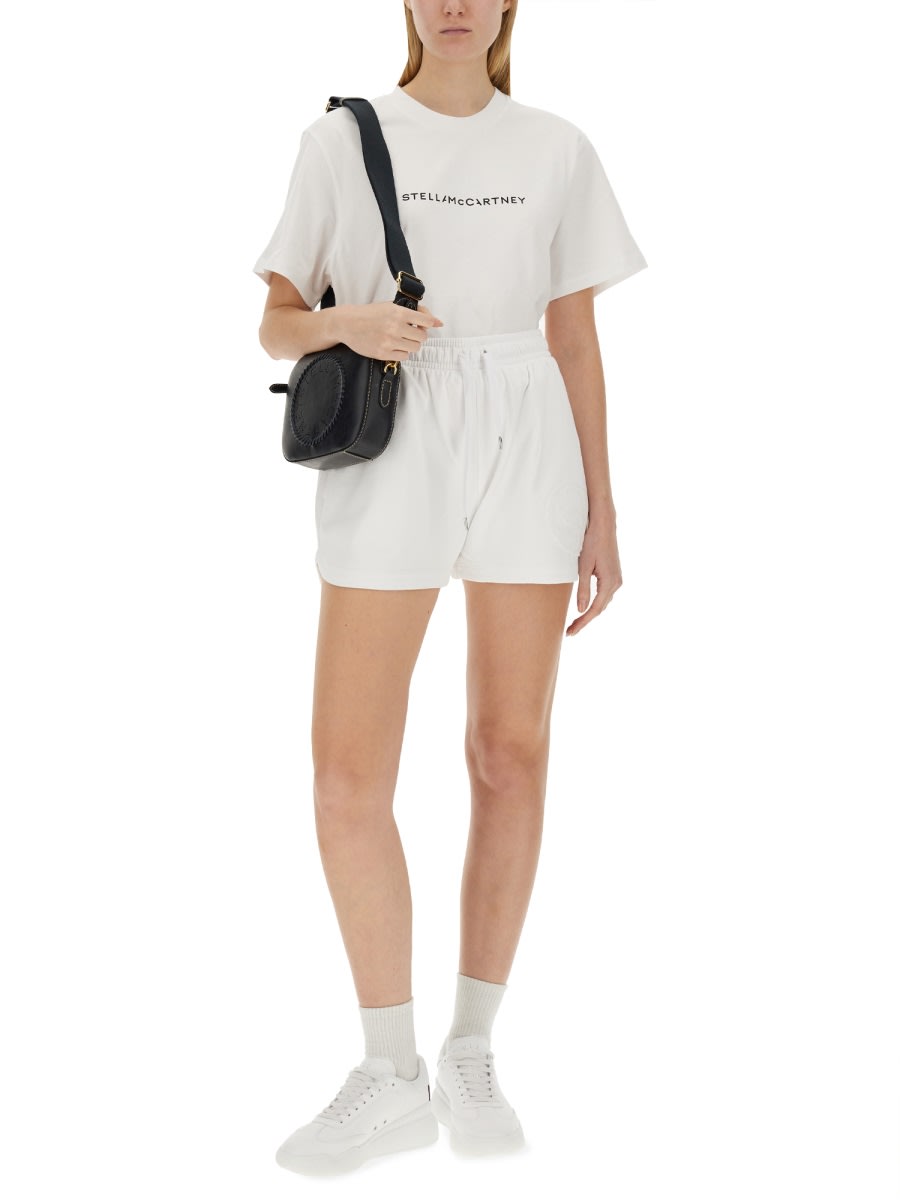 Shop Stella Mccartney Cotton Crew-neck T-shirt In White