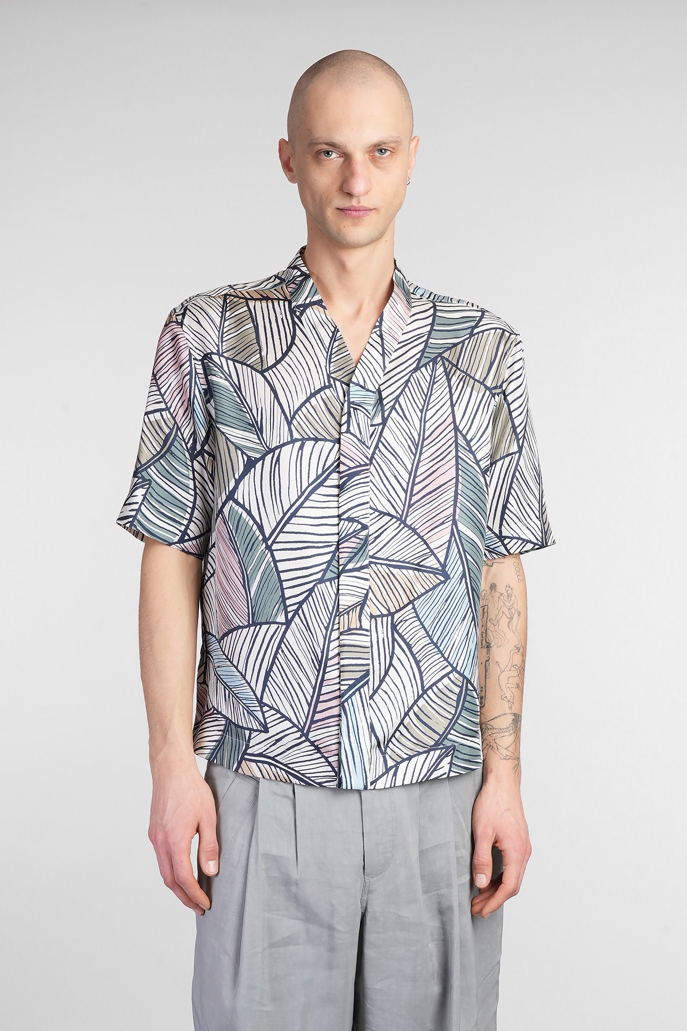 Shirt In Grey Silk