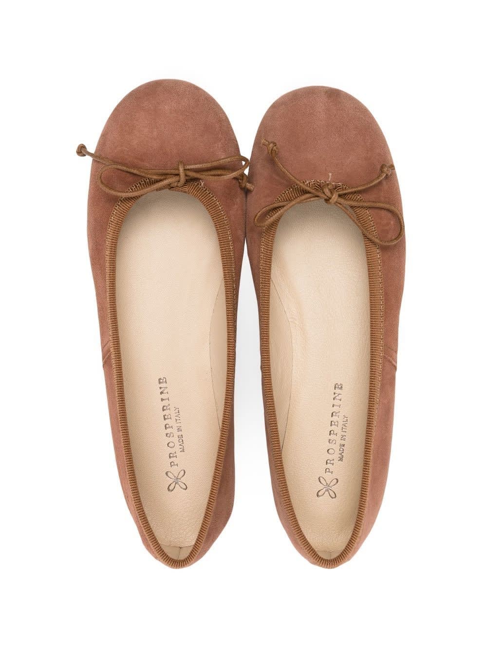 Shop Prosperine Ballerinas With Bow In Brown