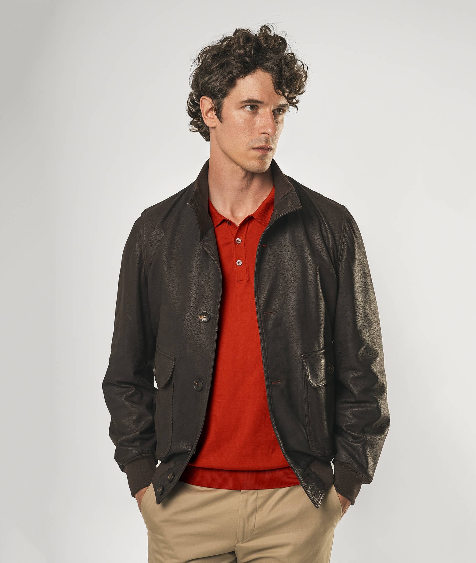 Larusmiani Newcastle Jacket Leather Jacket In Brown