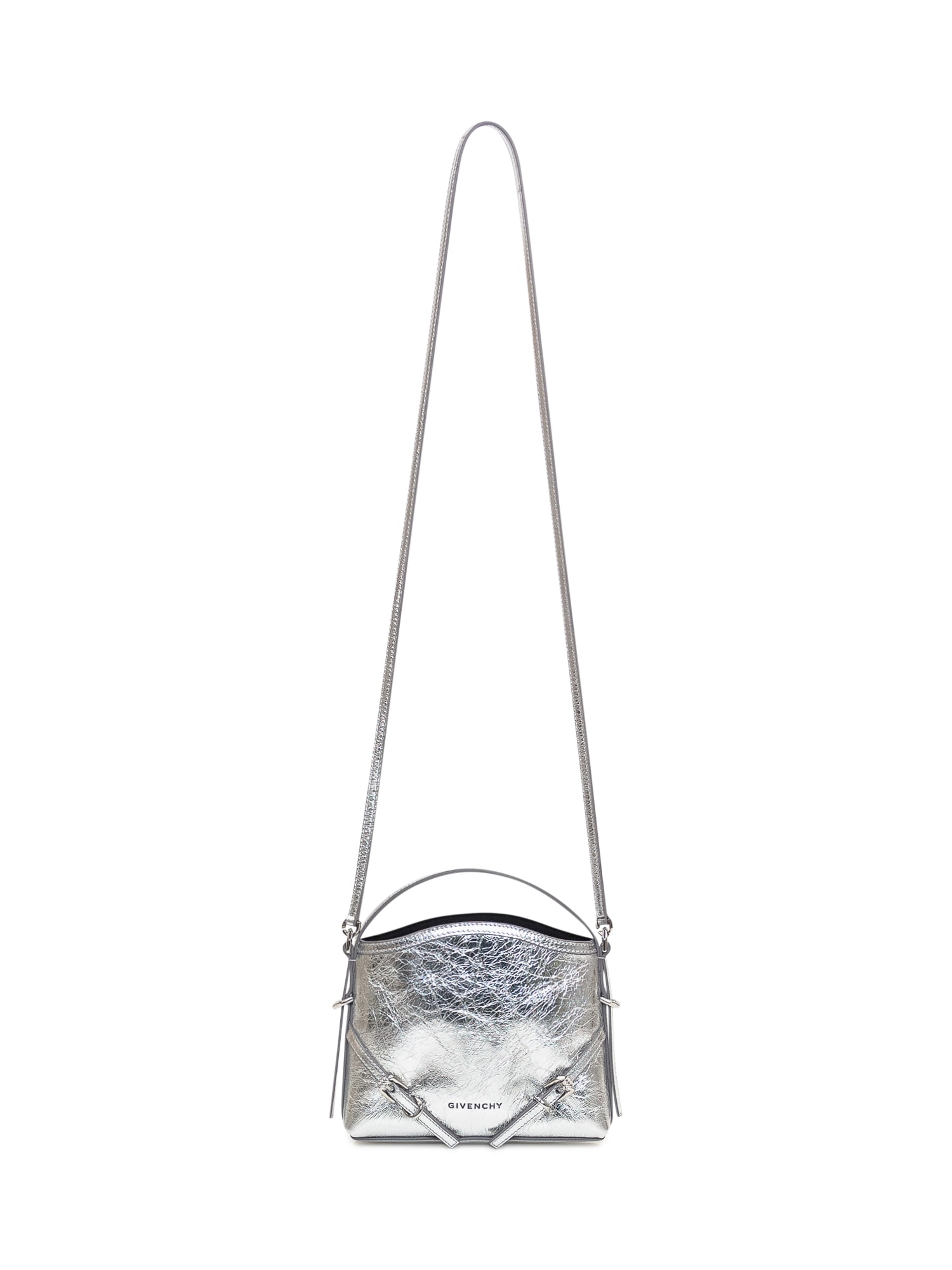 Shop Givenchy Voyou Nano Bag In Light Silvery