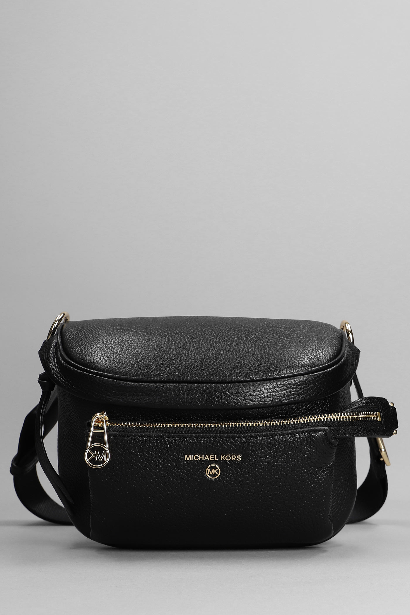 Michael Kors Slater Waist Bag In Black Leather