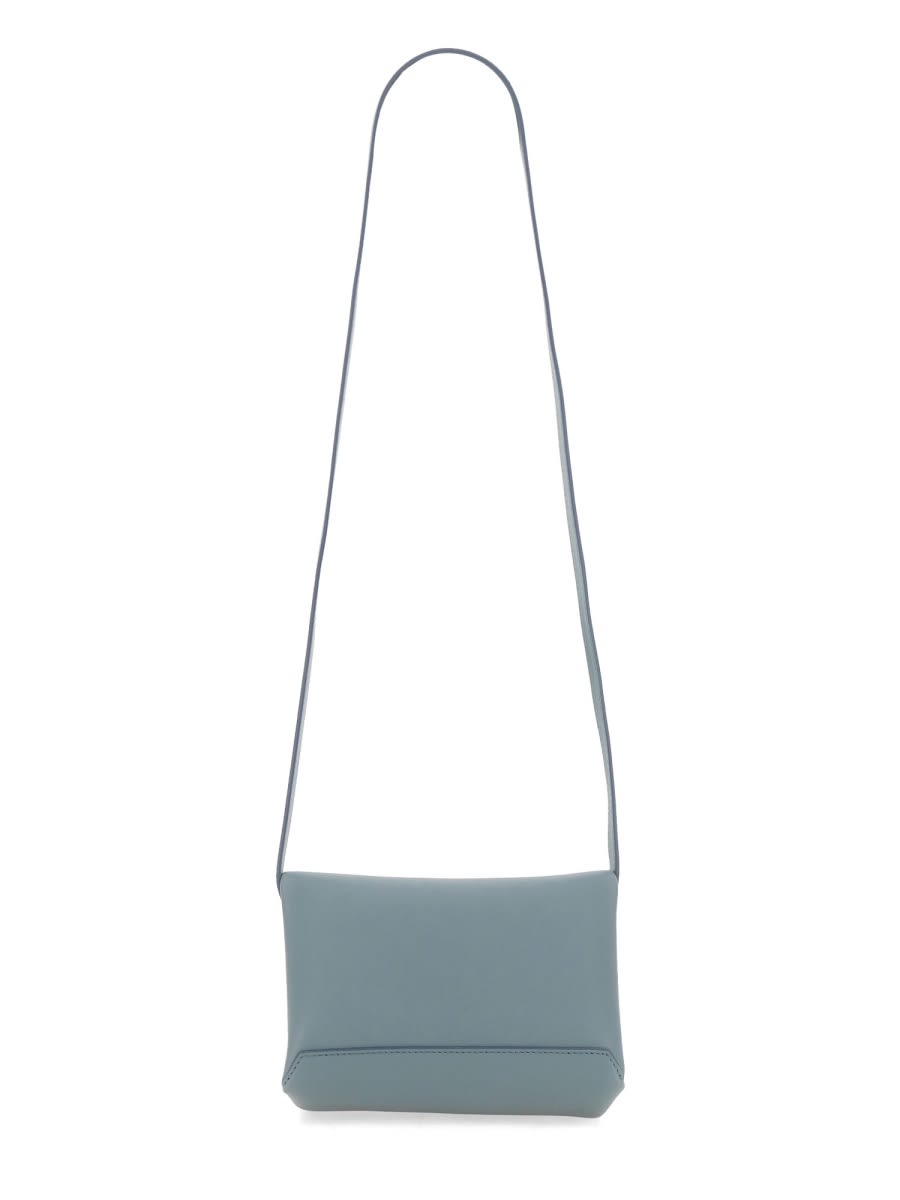 Shop Victoria Beckham Mini Clutch Bag With Shoulder Strap In Azure