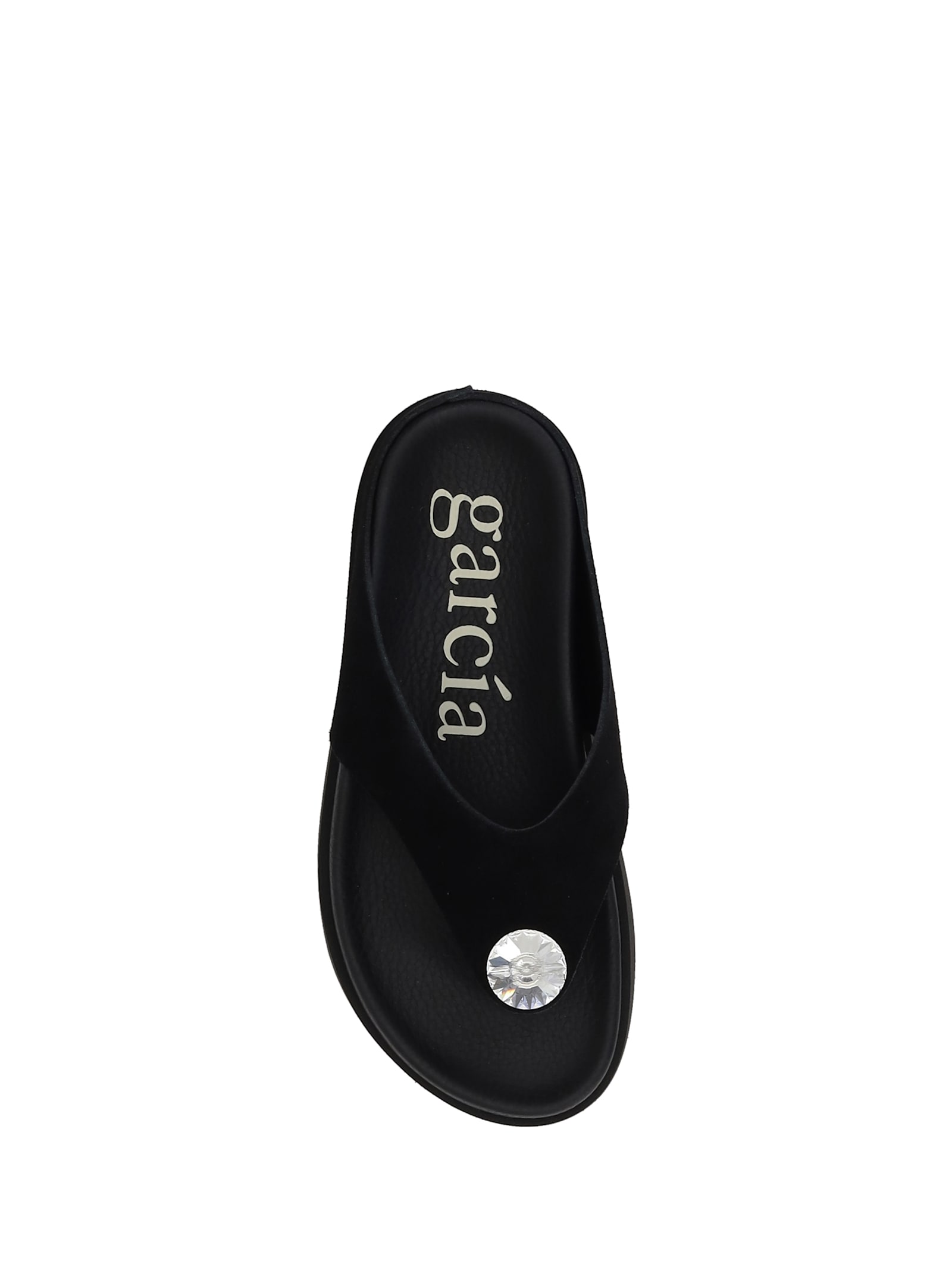 Shop Pedro Garcia Jewel Sandals In Black Castoro-crystal