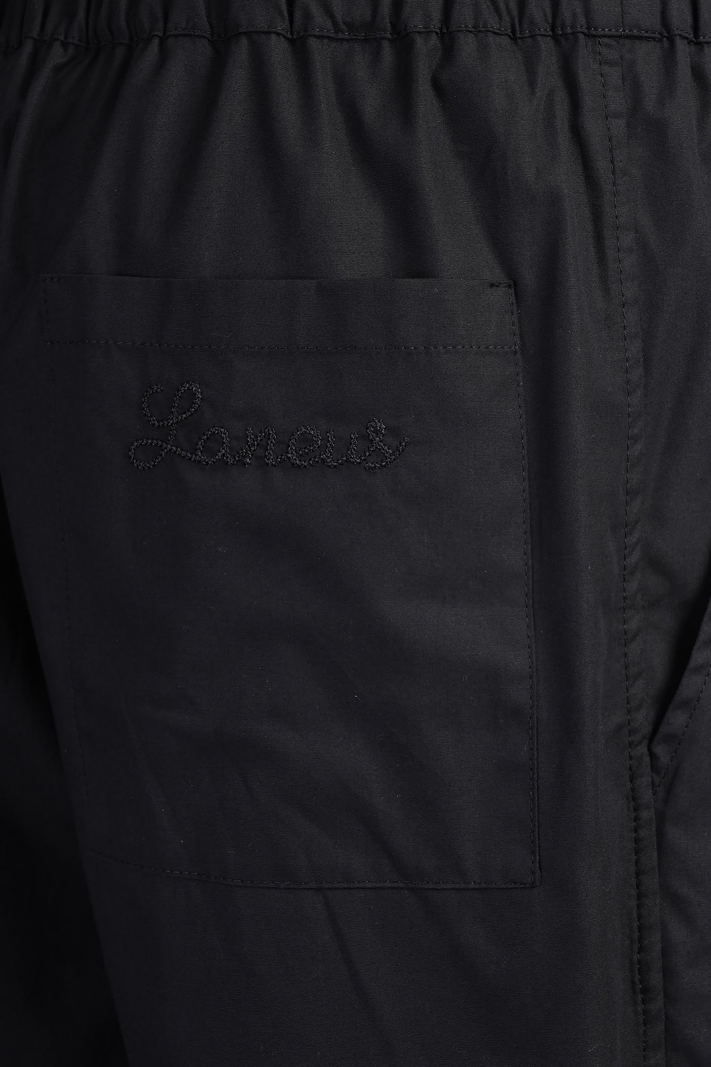 Laneus Pants In Black Wool In Black