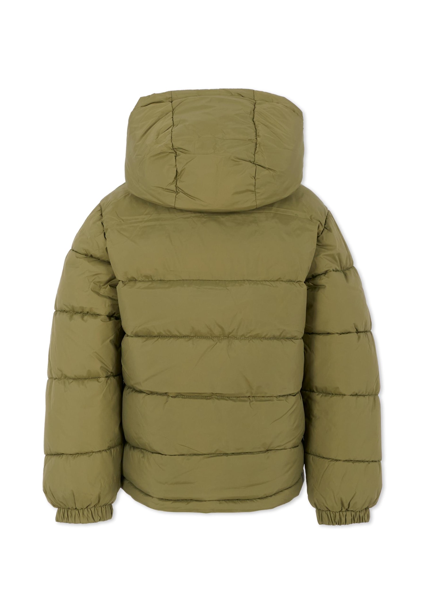 Hugo Boss Green Down Jacket For Boy With Logo In Green