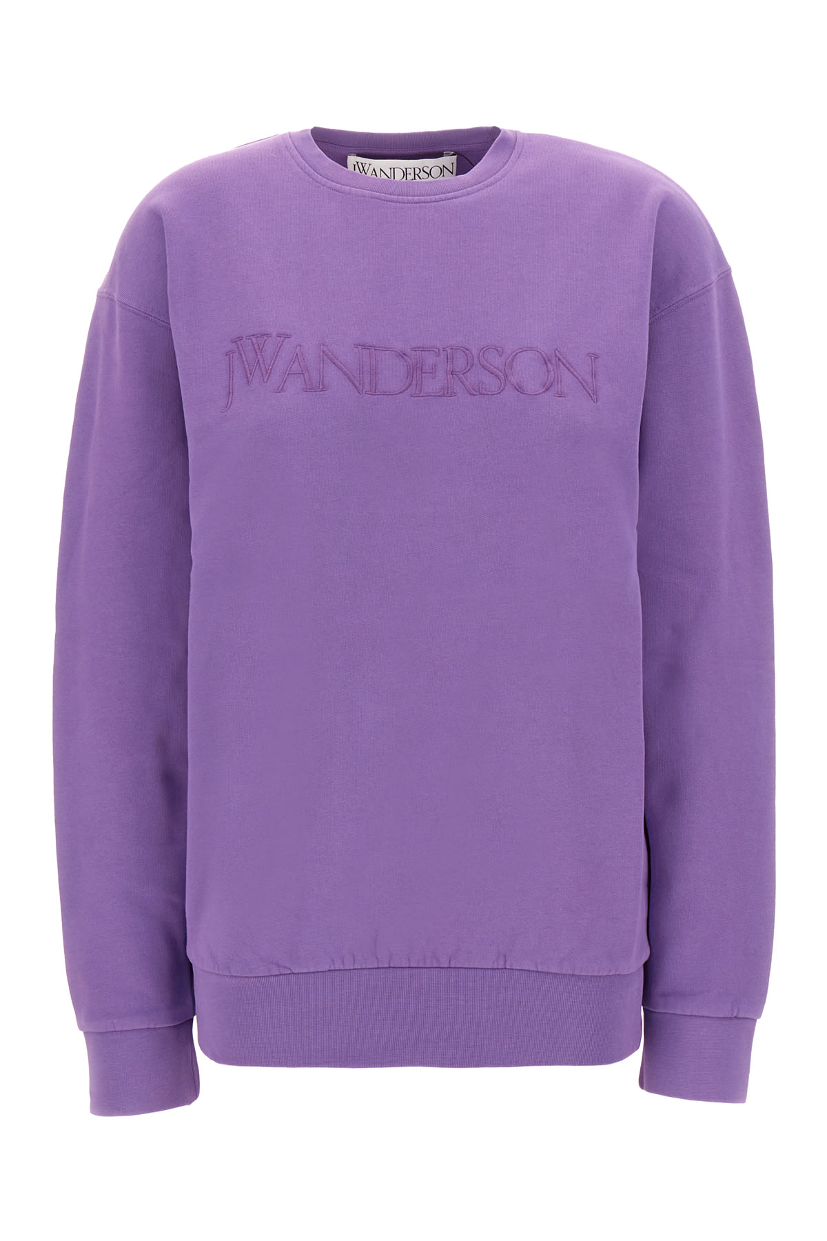 Shop Jw Anderson Purple Cotton Oversize Sweatshirt In 700