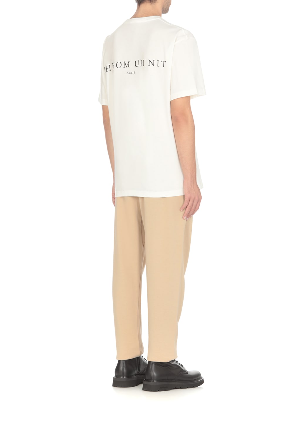 Shop Ih Nom Uh Nit Sweatpants With Logo In Beige