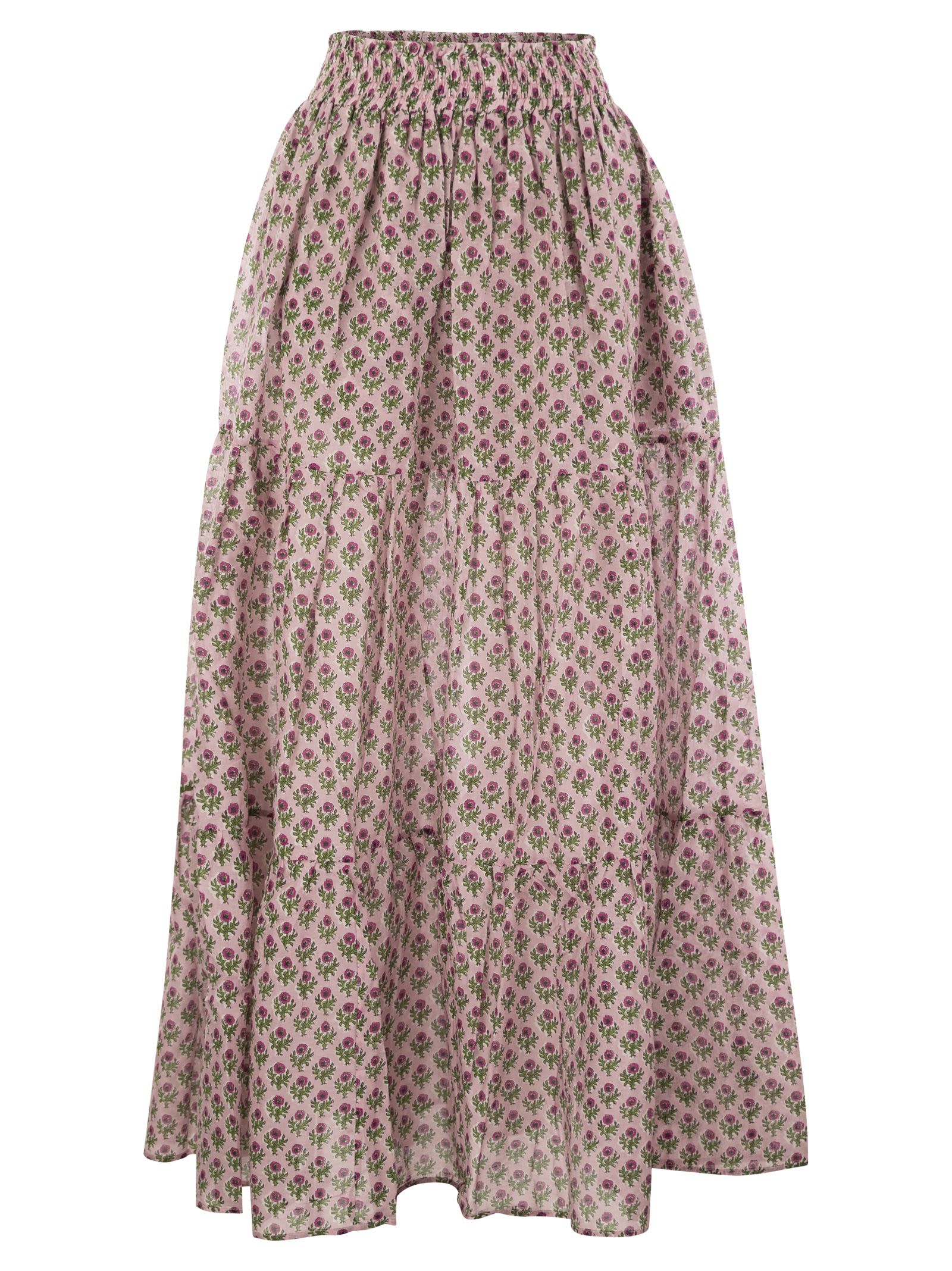 Cheyenne - Long Skirt In Cotton And Silk.