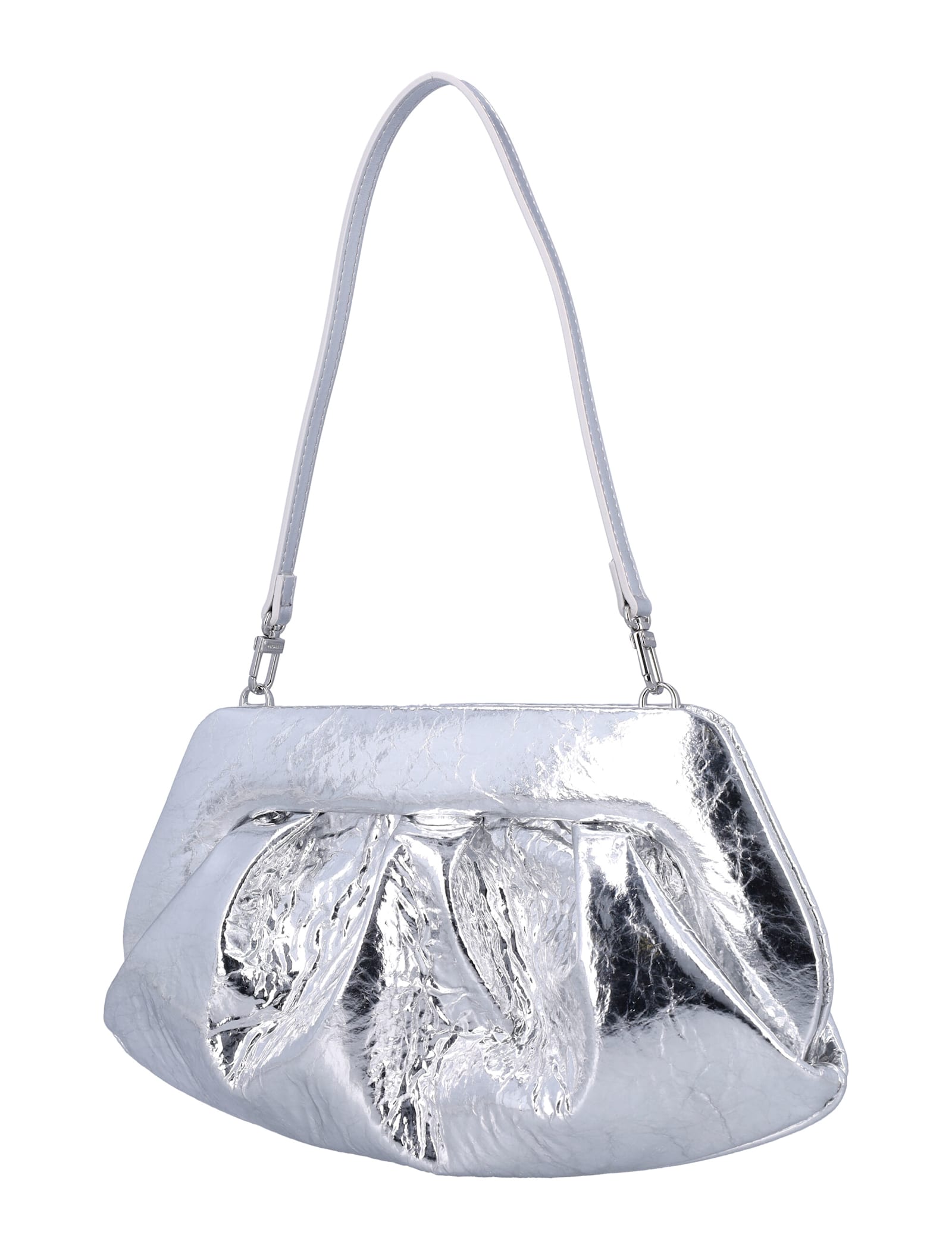 Themoirè Emera Pineapple Clutch In Silver