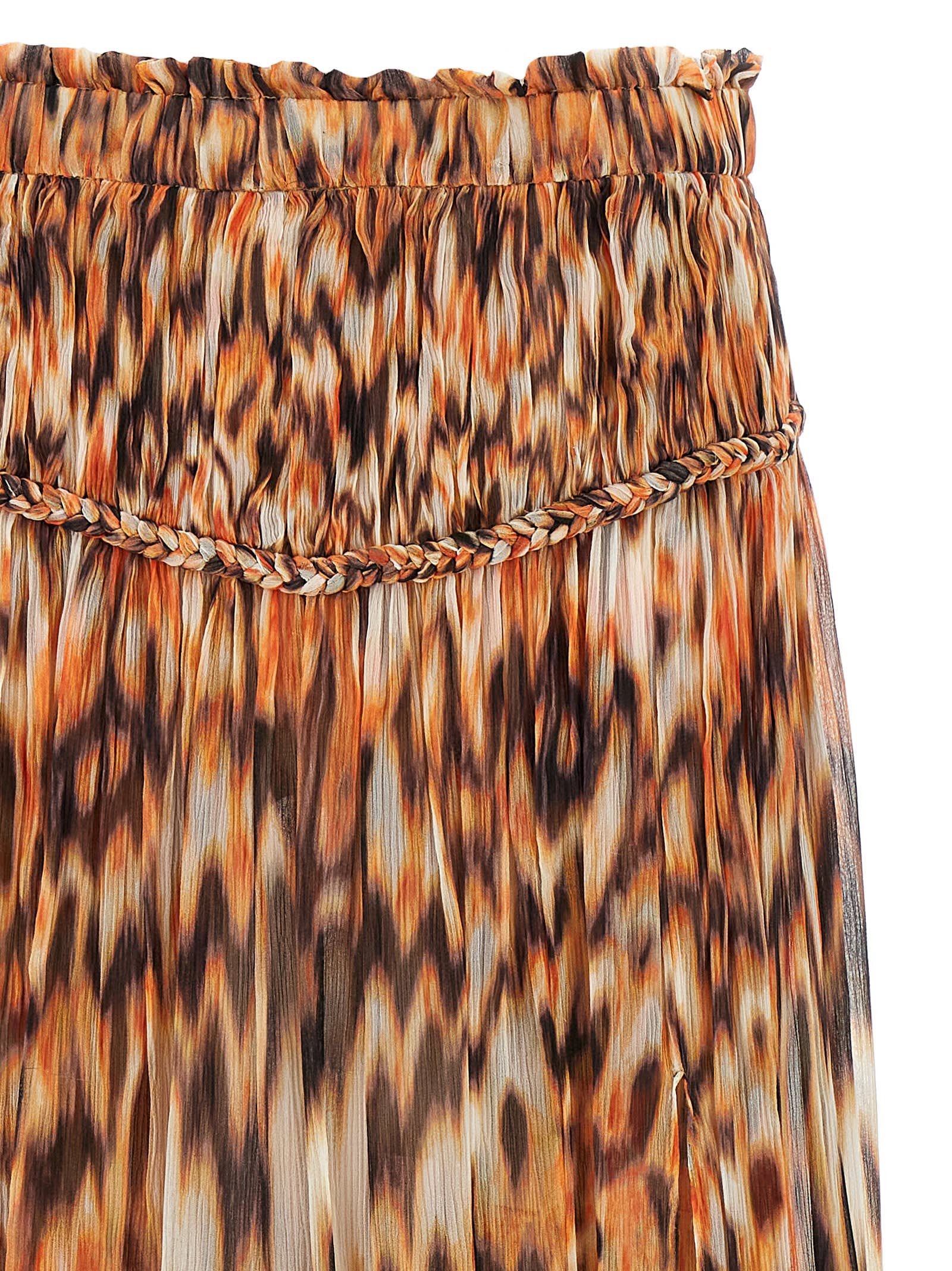 Isabel Marant Rolande Printed Silk-chiffon Midi Skirt
