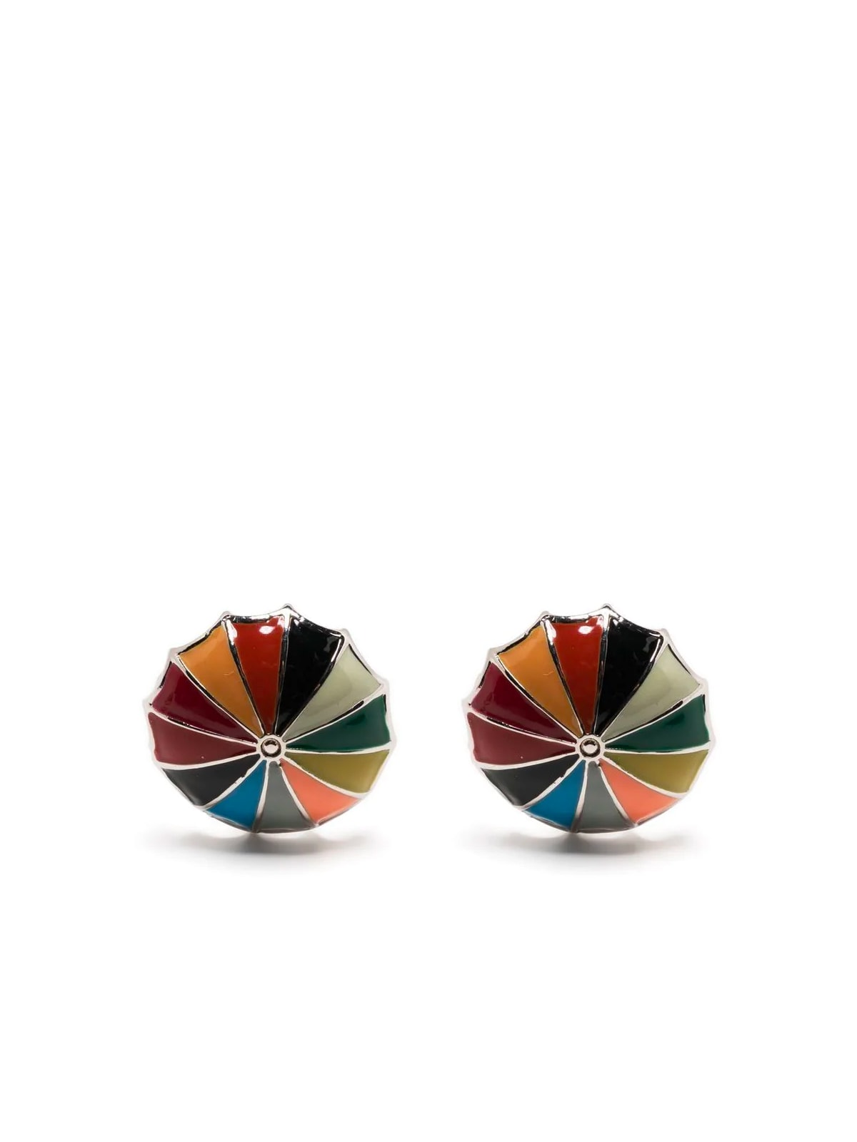 Paul Smith Umbrella Enamel Cufflinks In Multi