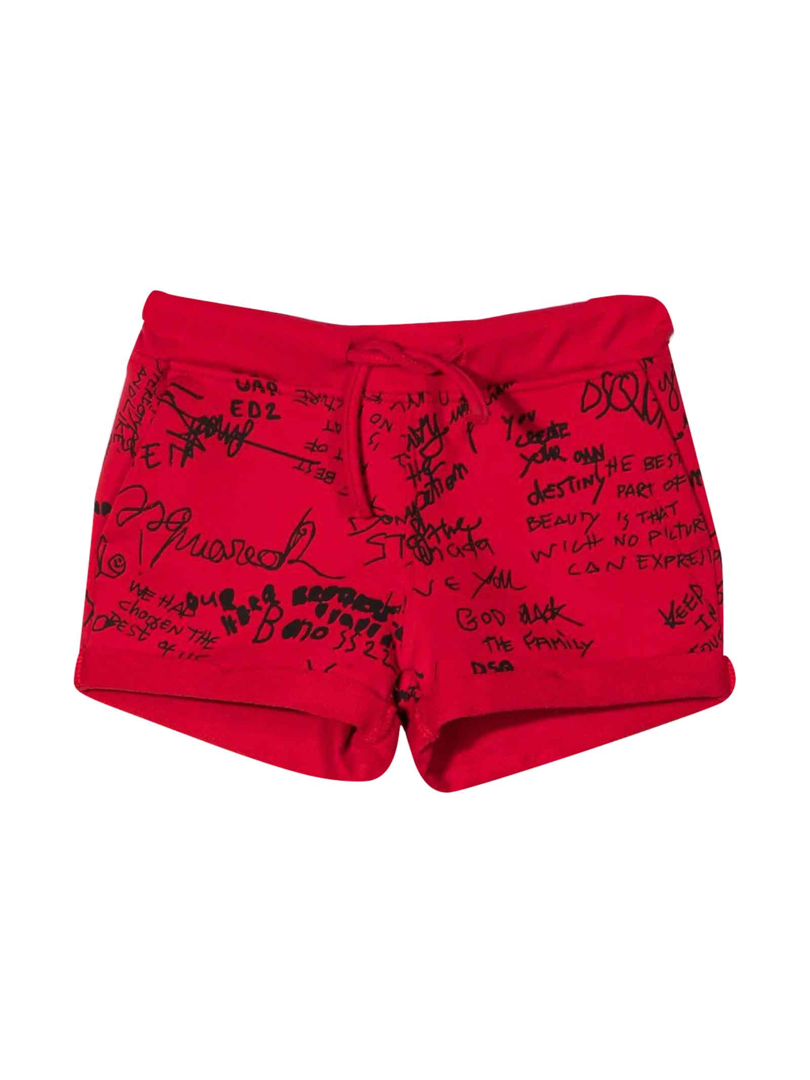Dsquared2 Red Shorts Girl