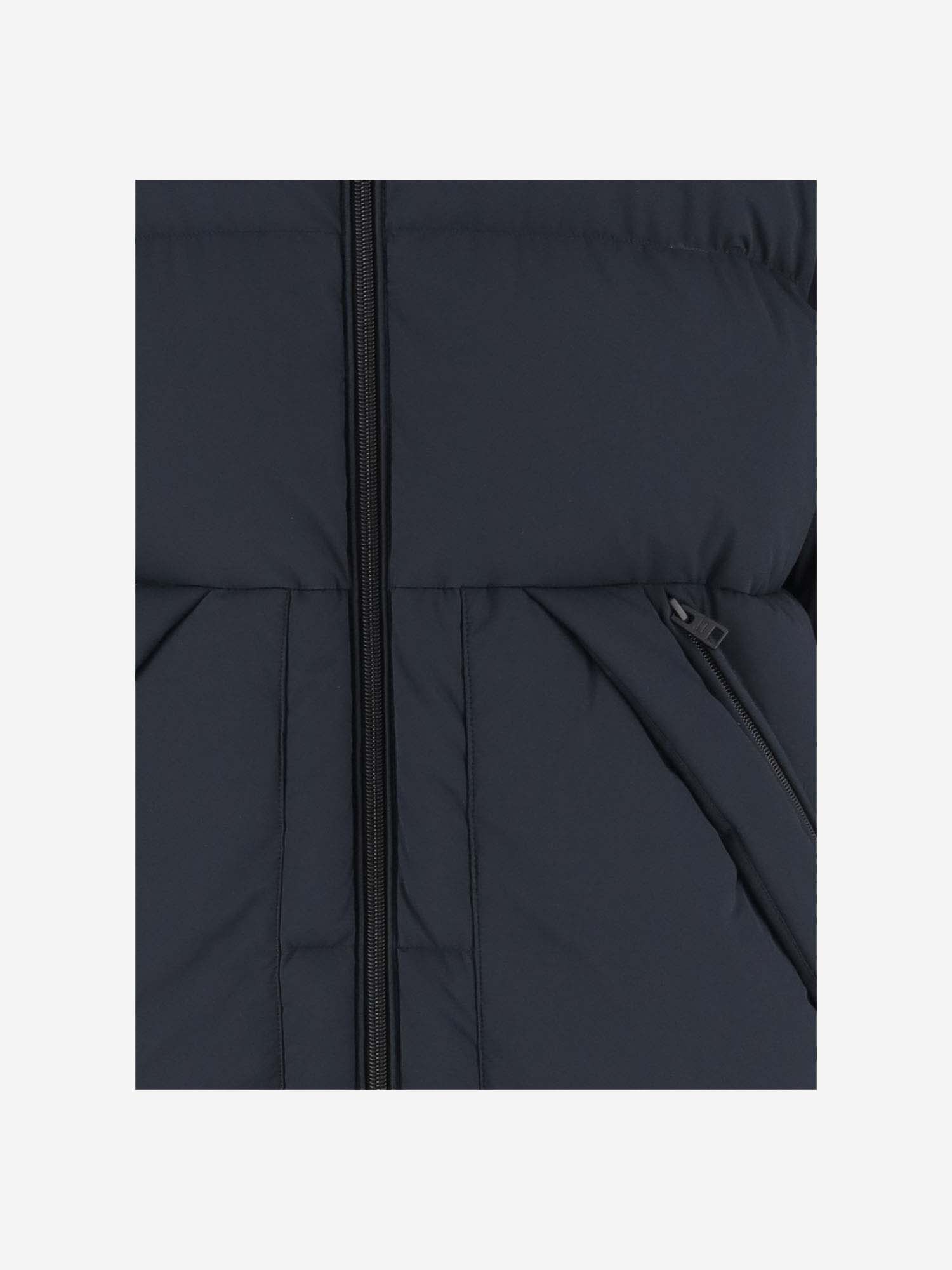 Shop Woolrich Sierra Supreme Down Jacket In Stretch Nylon In Melton Blue