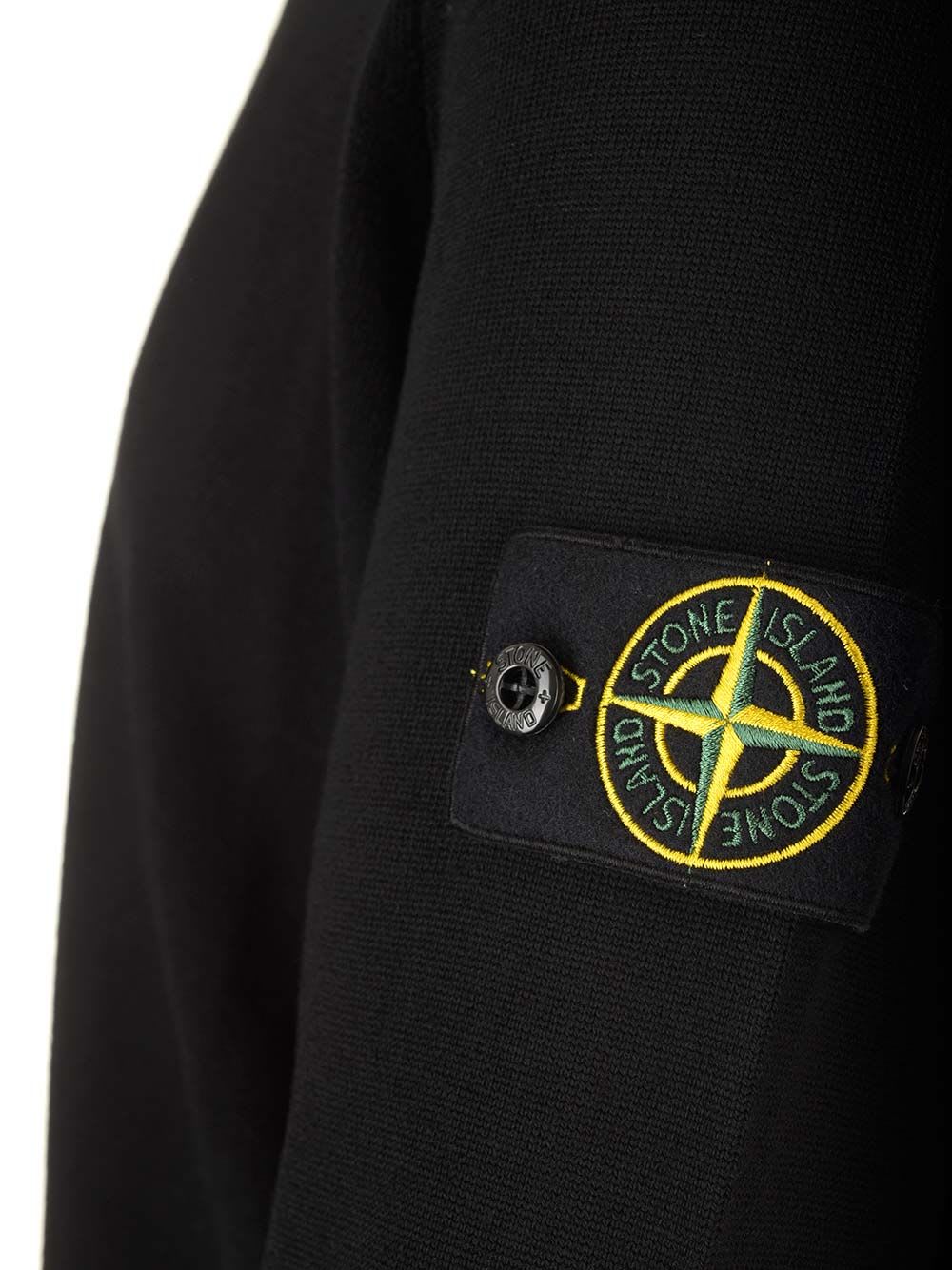 Shop Stone Island Pure Wool Sweater In Black