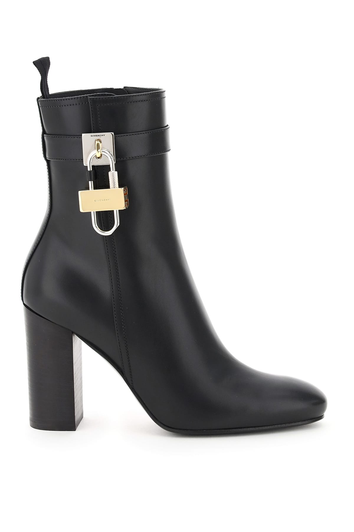 GIVENCHY LOCK LEATHER ANKLE BOOTS,11901860