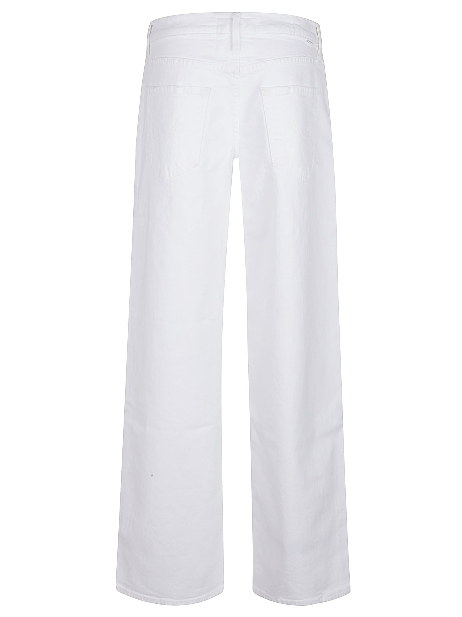 Mother The Rambler Zip Ankle Jeans In White