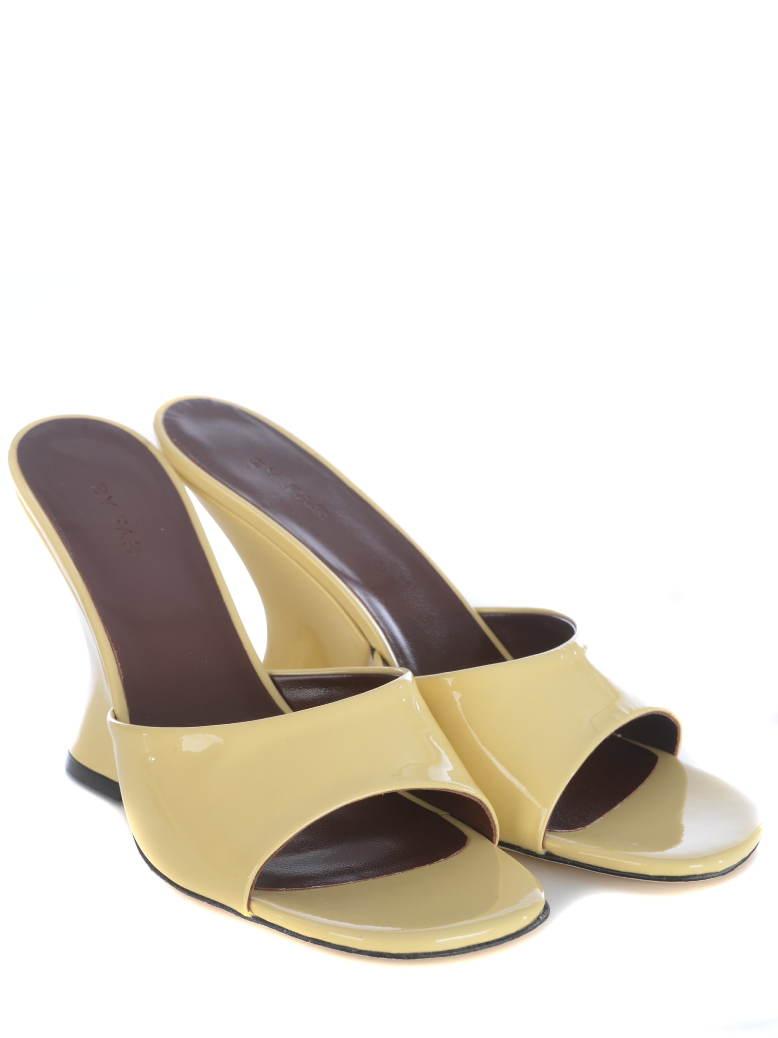 Shop By Far Sandal  Tais In Semi-gloss Leather Available Store Pompei In Avorio