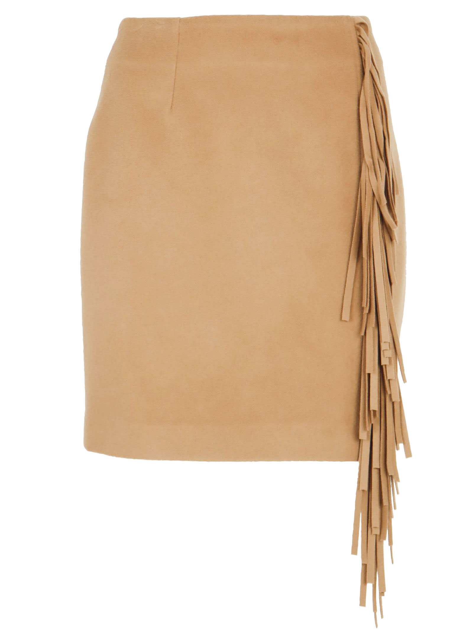 Federica Tosi Brown Wool And Cashmere Mini Skirt