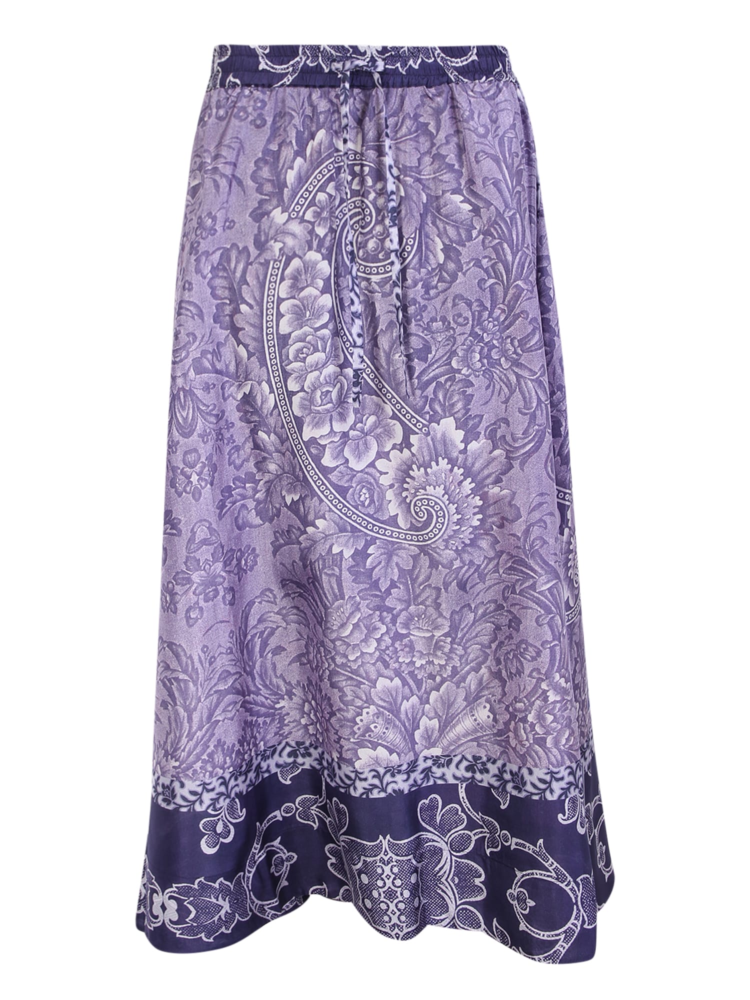 Shop Pierre-louis Mascia Midi Bresson Purple Skirt In Blue