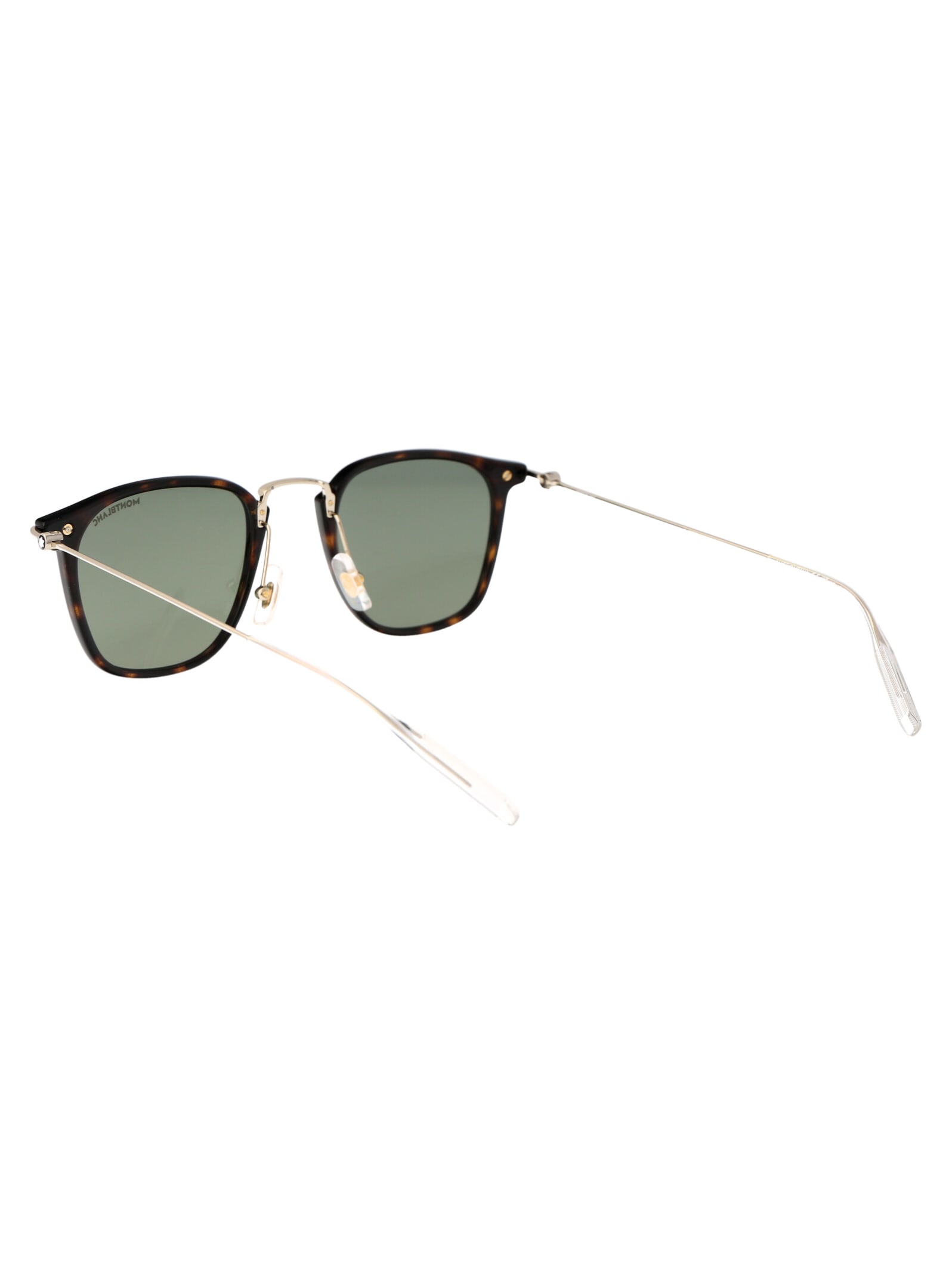 Shop Montblanc Mb0295s Sunglasses In 002 Havana Gold Green