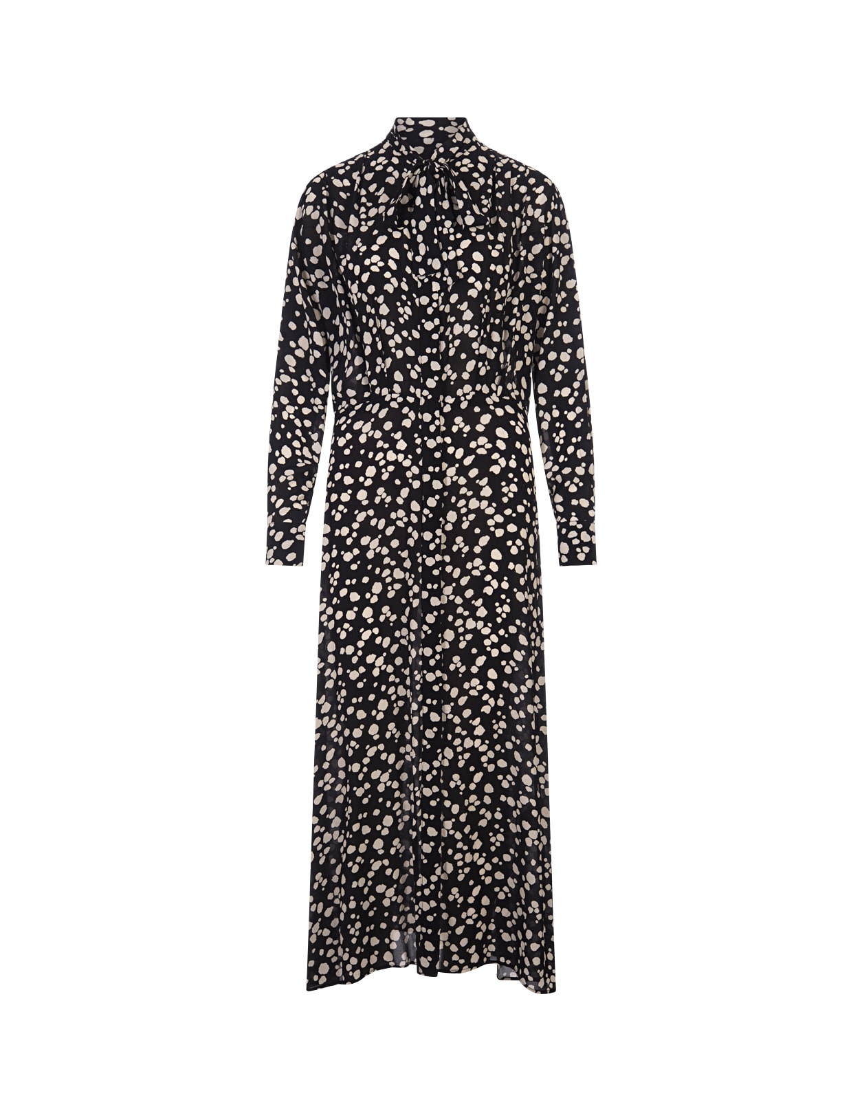 Long Shirt Dress In Printed Viscose