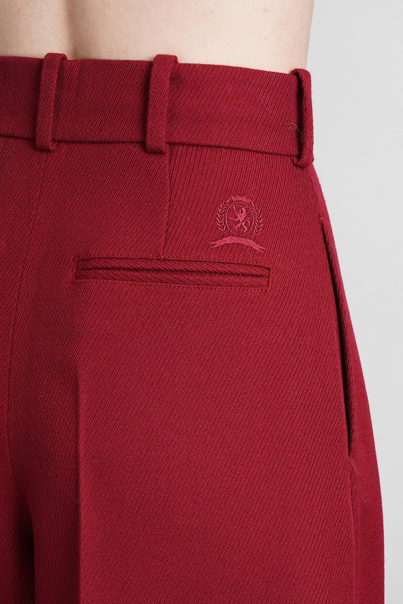 Shop Tommy Hilfiger Pants In Bordeaux Wool In Red