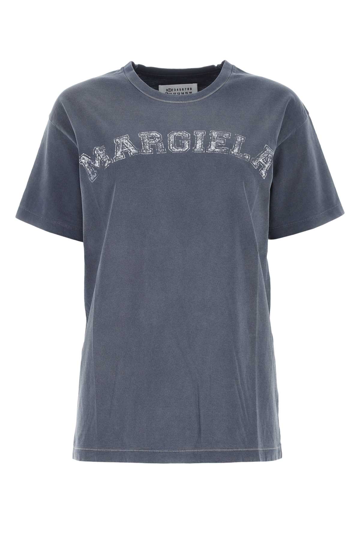 Shop Maison Margiela Denim Blue Cotton T-shirt In 469