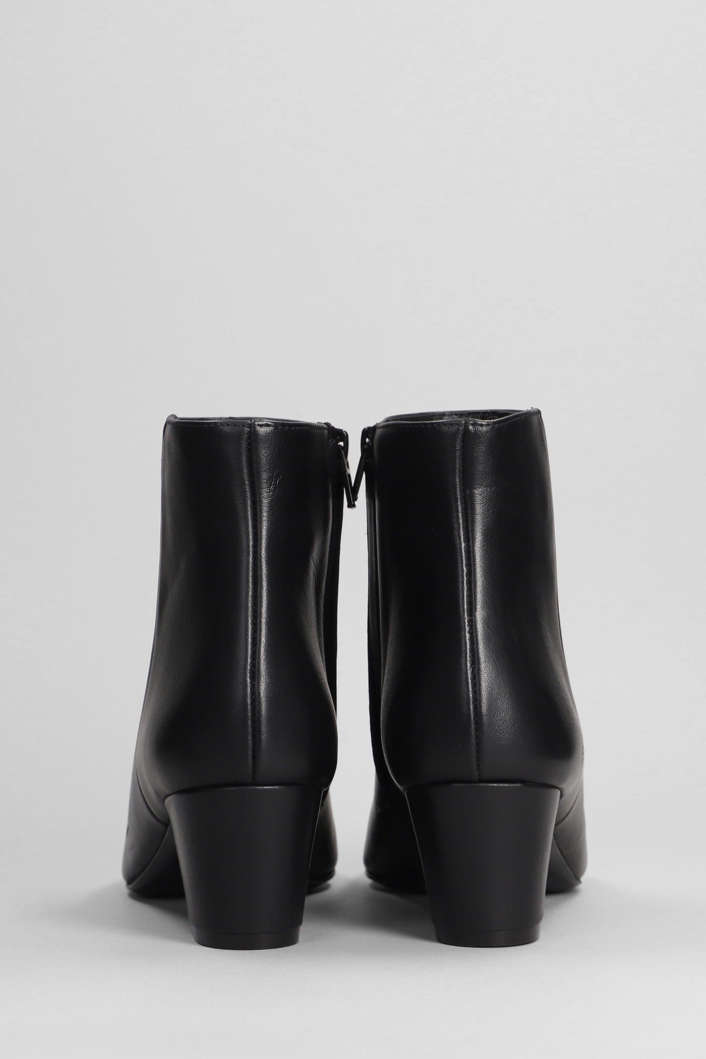 Shop Marc Ellis High Heels Ankle Boots In Black Leather