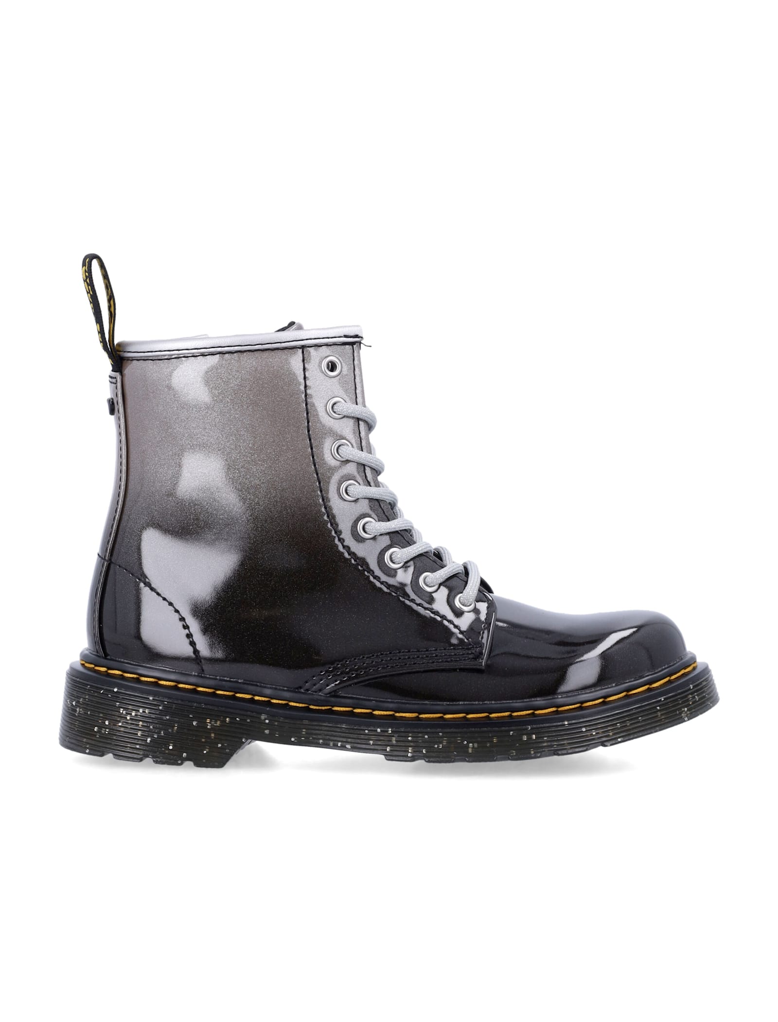 Dr. Martens 1460 Glitter Boots In Silver