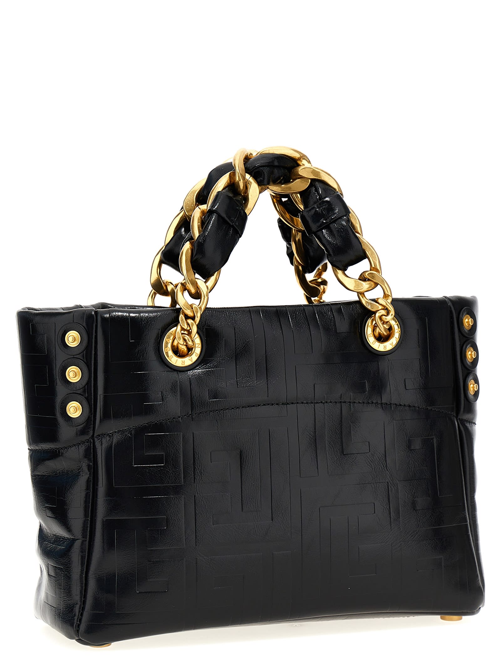 Shop Balmain 1945 Soft Small Shopping Bag In Black