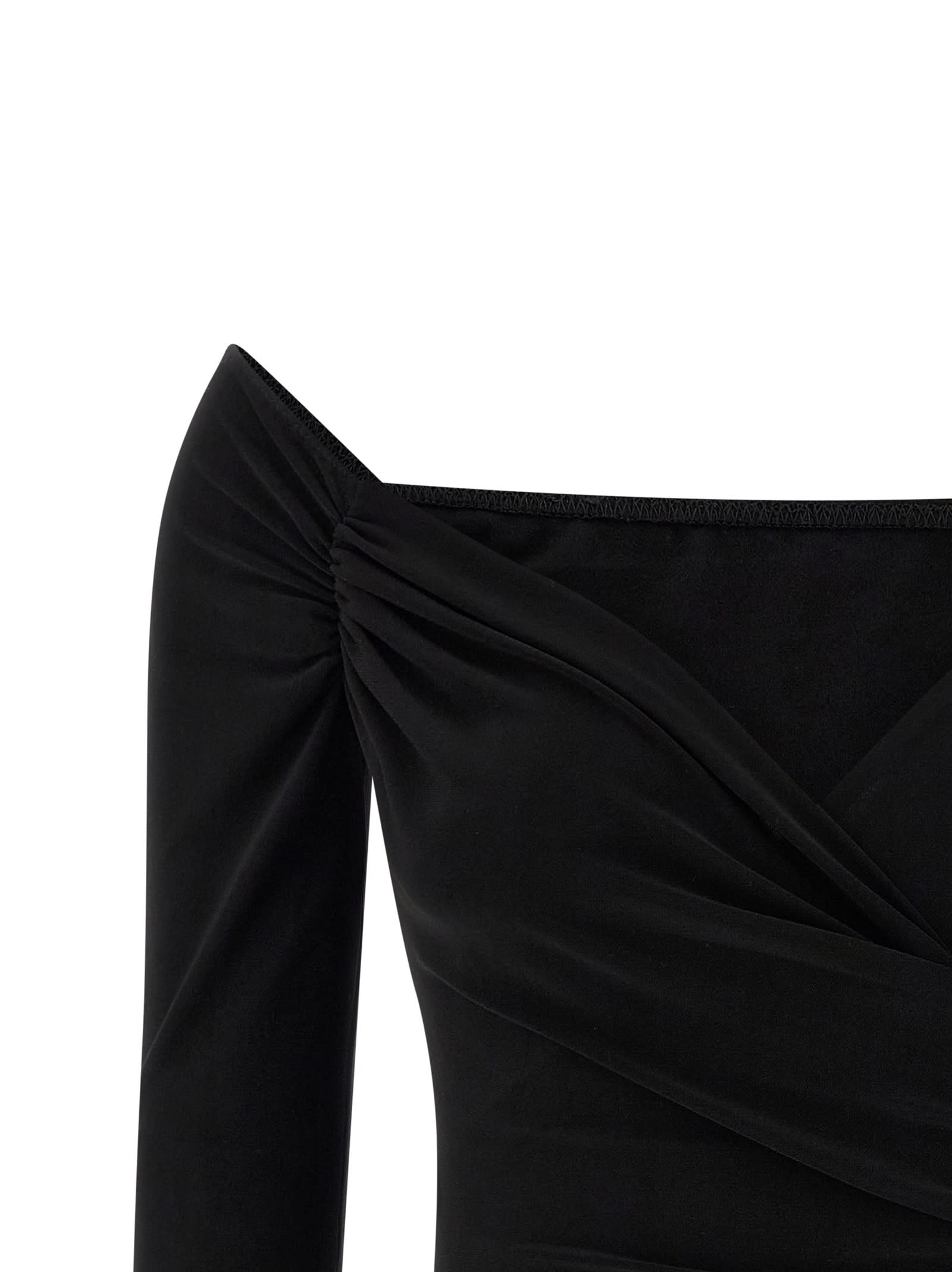 Norma Kamali Heart-shaped Neckline Bodysuit Tops Black In Black