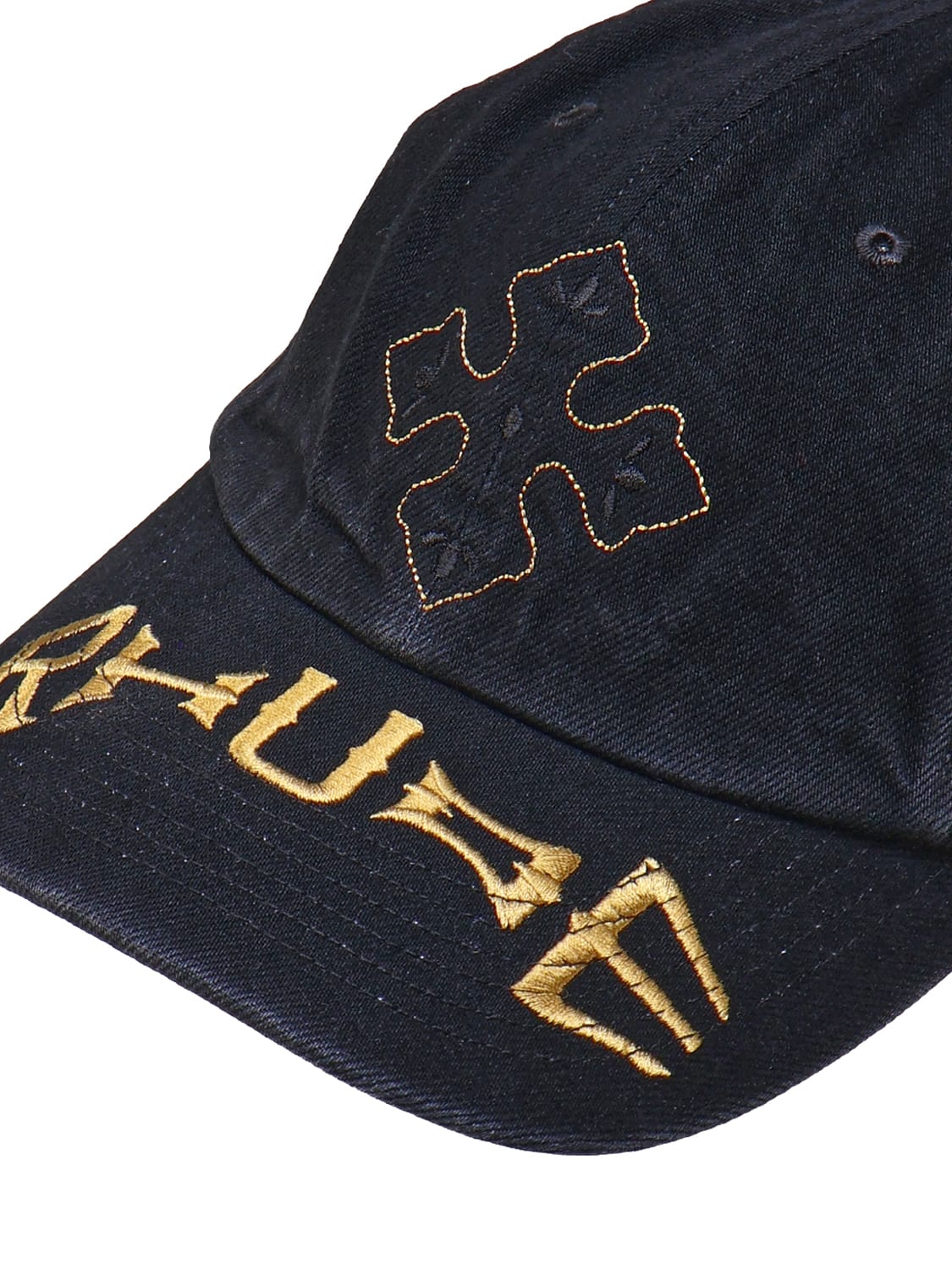 Shop Rhude Baseball Hat Logo In Black