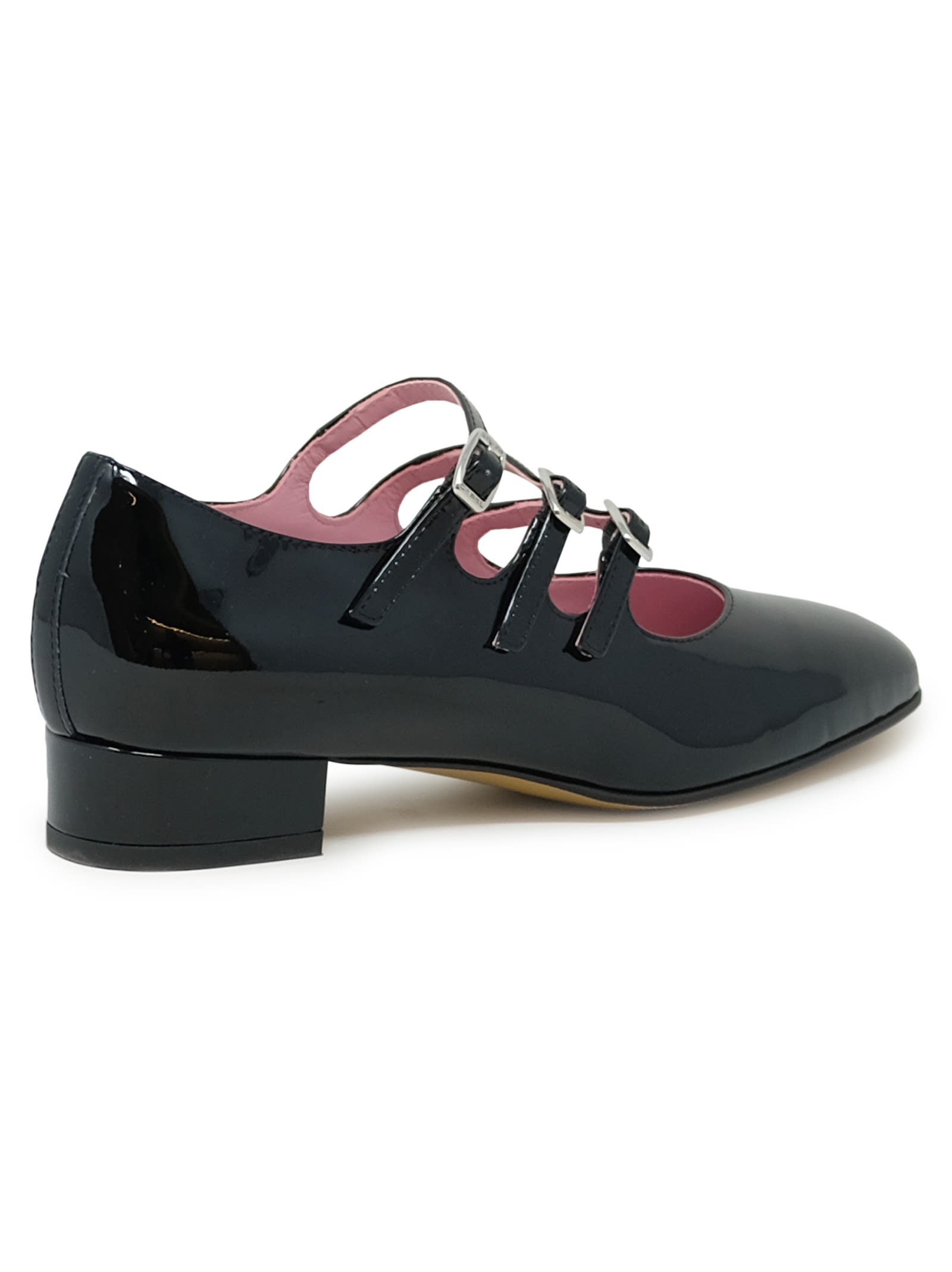 Shop Carel Paris Black Patent Leather Ballet Shoes