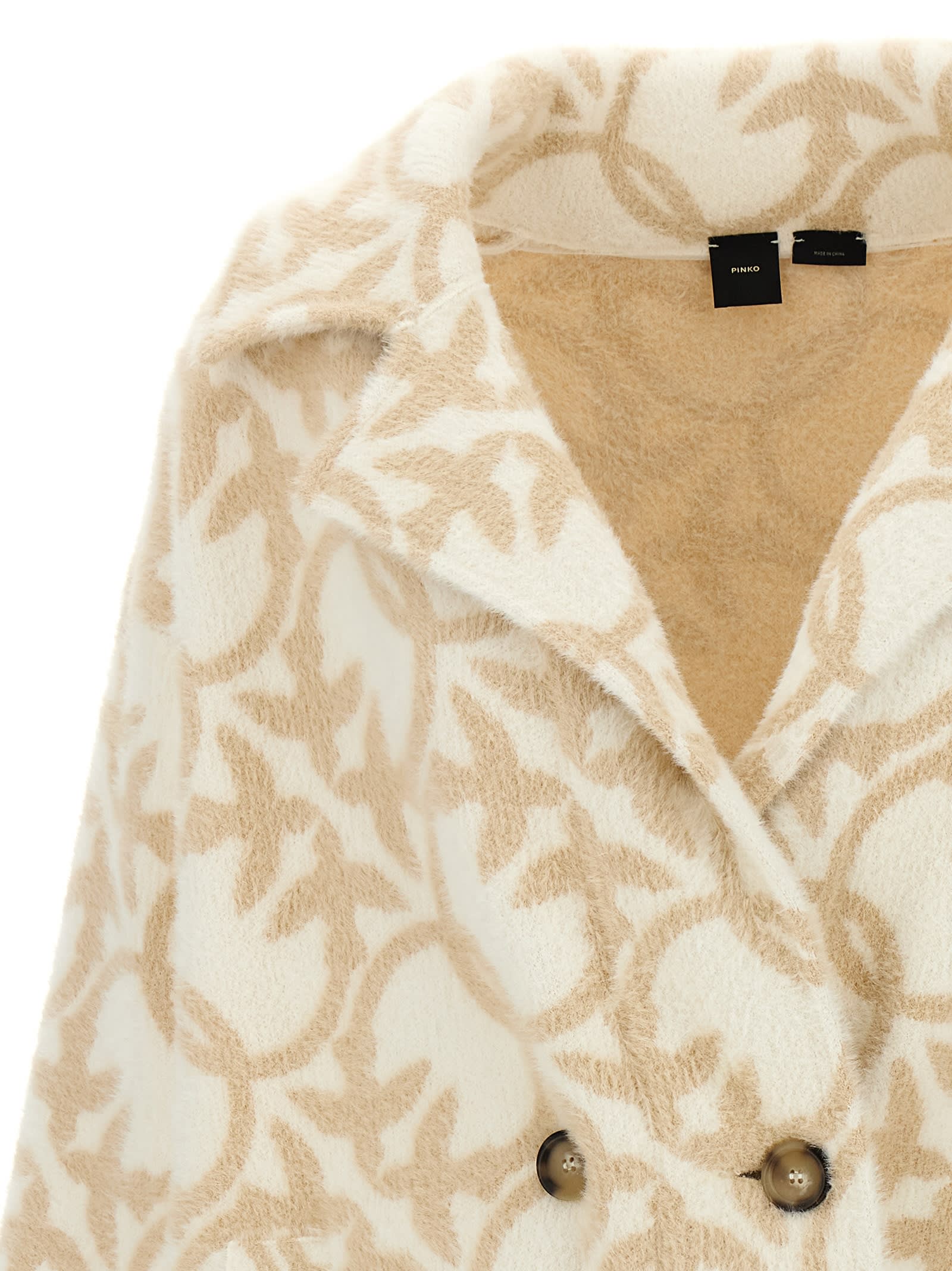 Shop Pinko Toro Coat In Beige